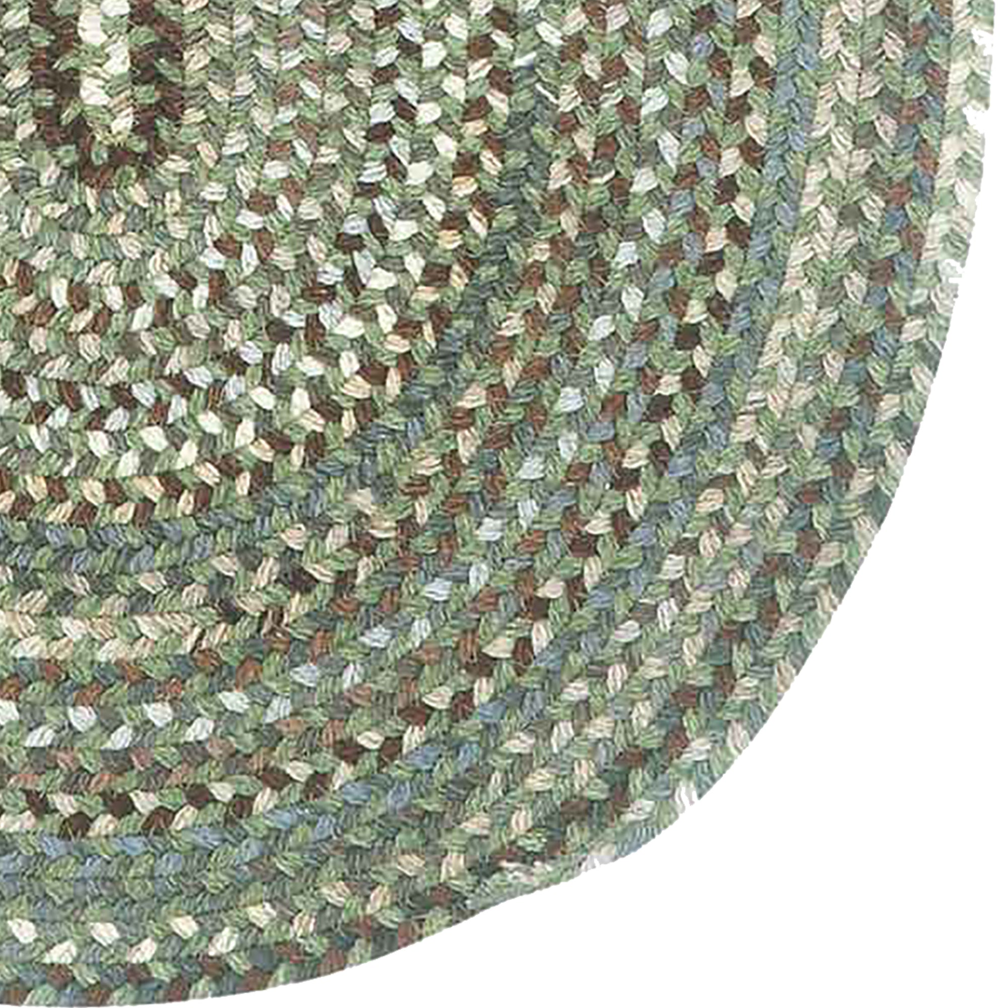 Bear Creek Olive Branch Braided Rug Oval image