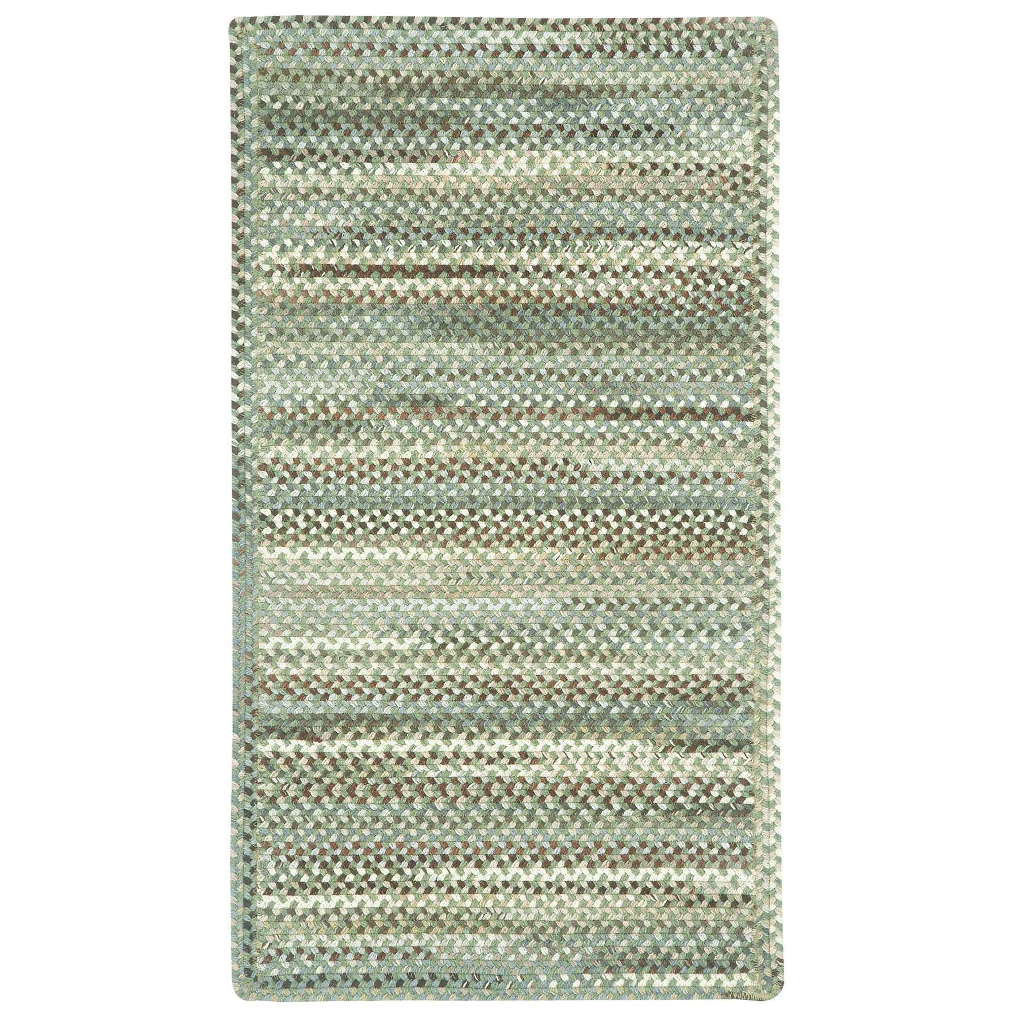 Bear Creek Olive Branch Braided Rug Cross Sewn Rectangle image