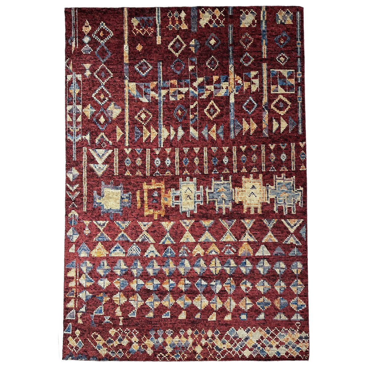 Atlas Bordeaux Hand Knotted Rug Rectangle image
