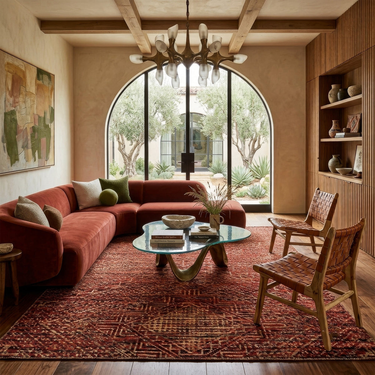 Eluru Paprika Hand Knotted Rug Rectangle image