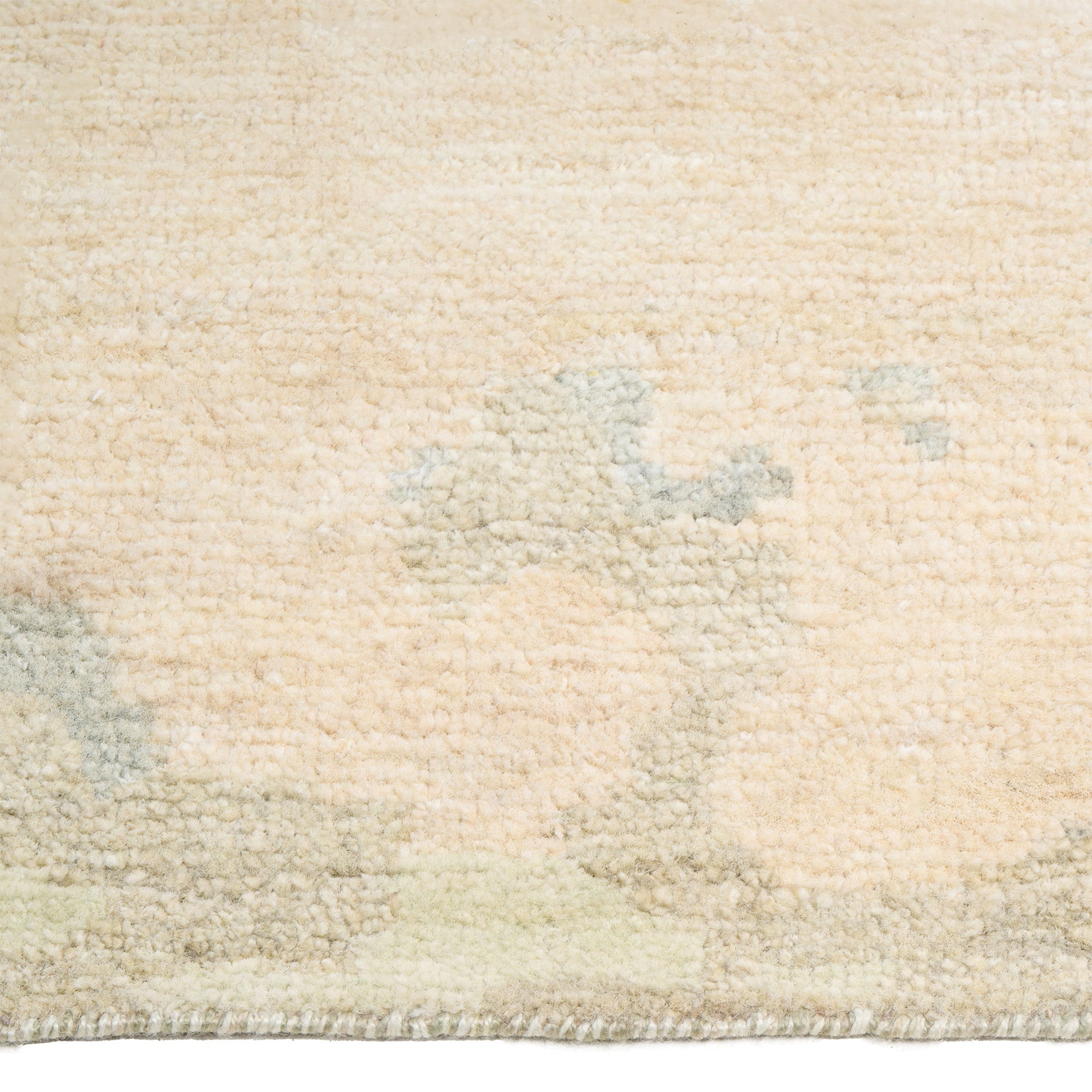 Aquarelles Verte Hand Knotted Rug Rectangle image