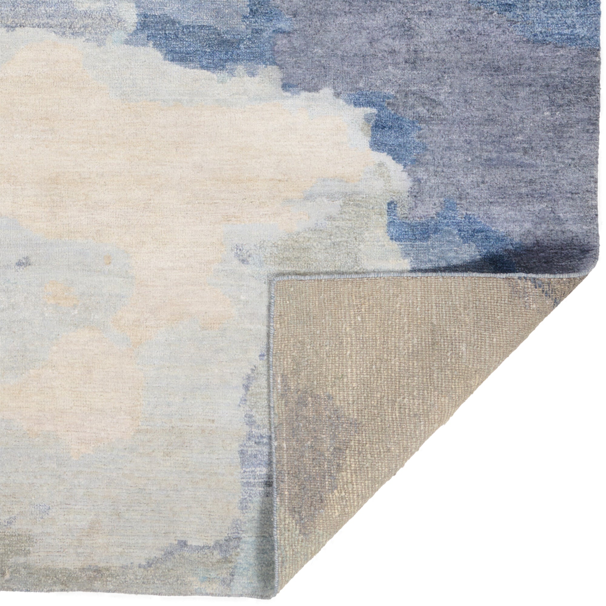 Aquarelles Bleu Hand Knotted Rug Rectangle image