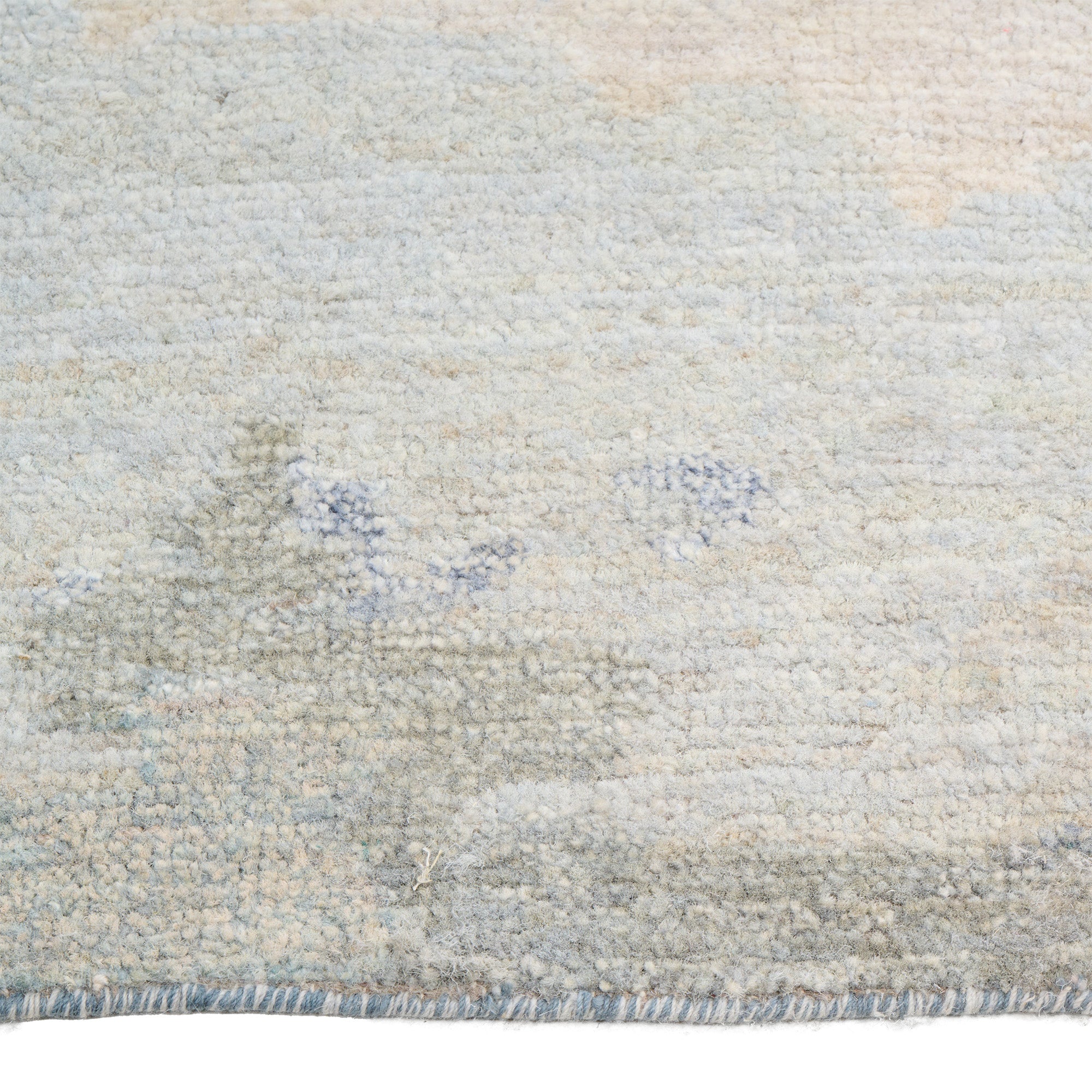Aquarelles Bleu Hand Knotted Rug Rectangle image