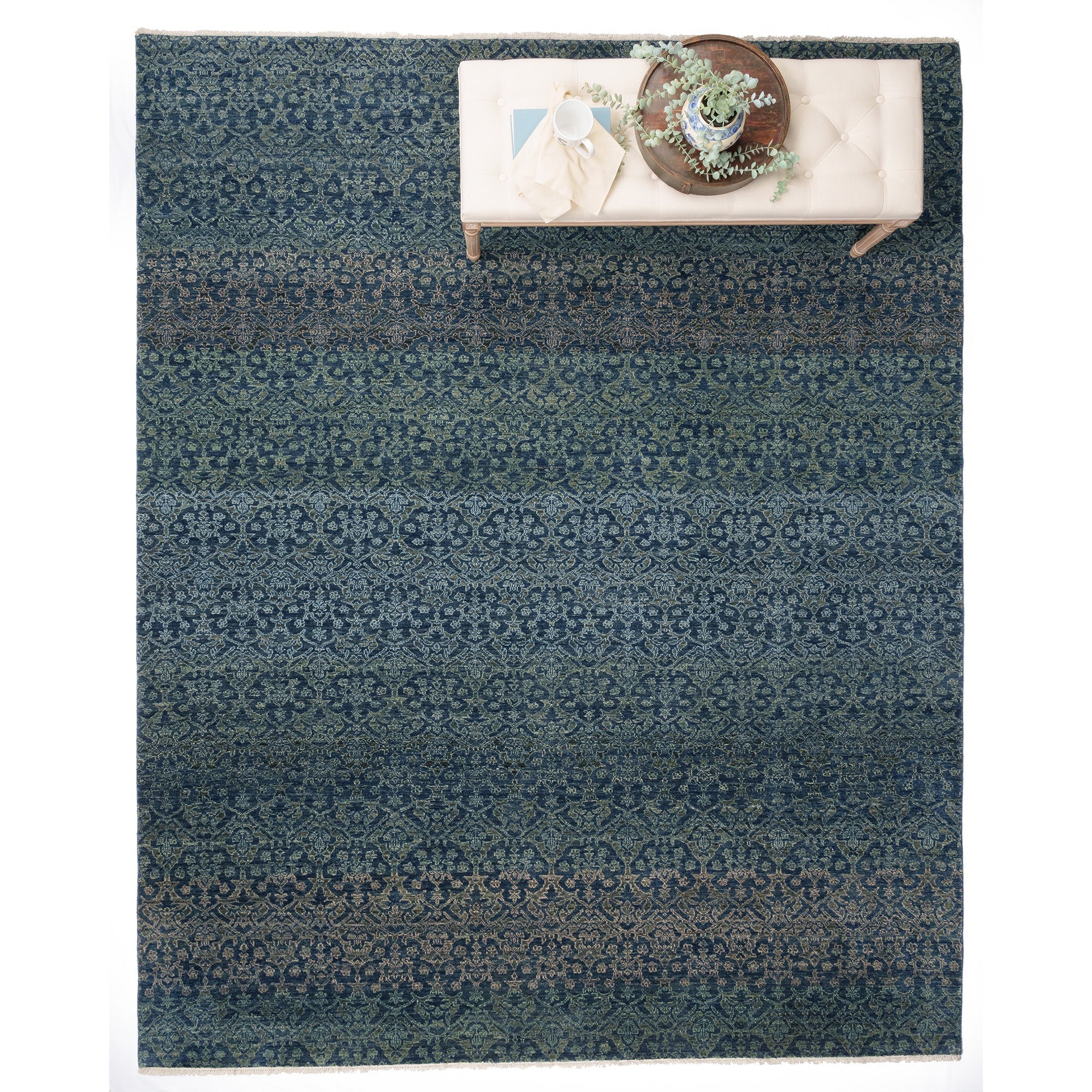 Pinnacle Navy Hand Knotted Rug Rectangle image