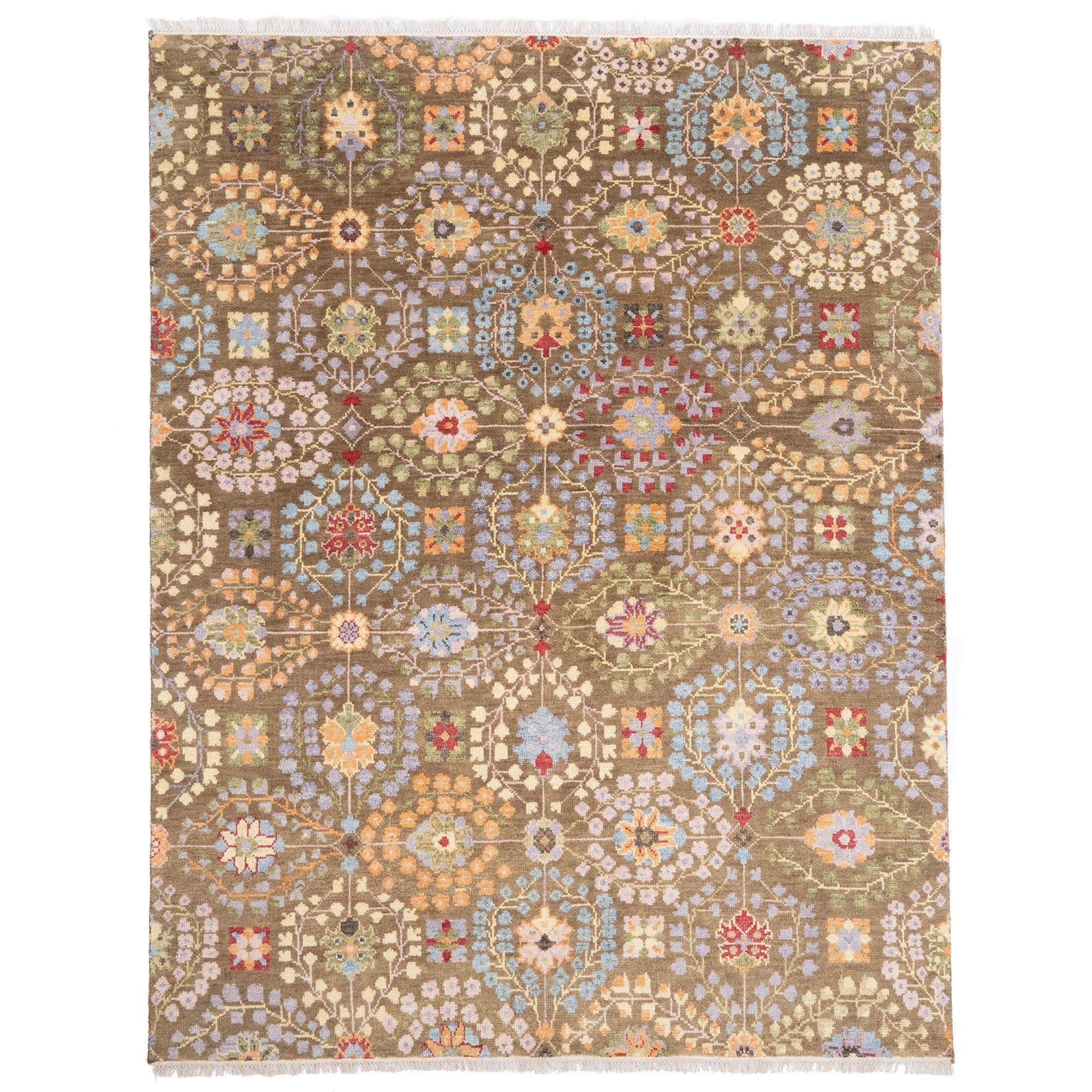 Kerrington-Eisley Olive Multi Hand Knotted Rug Rectangle image