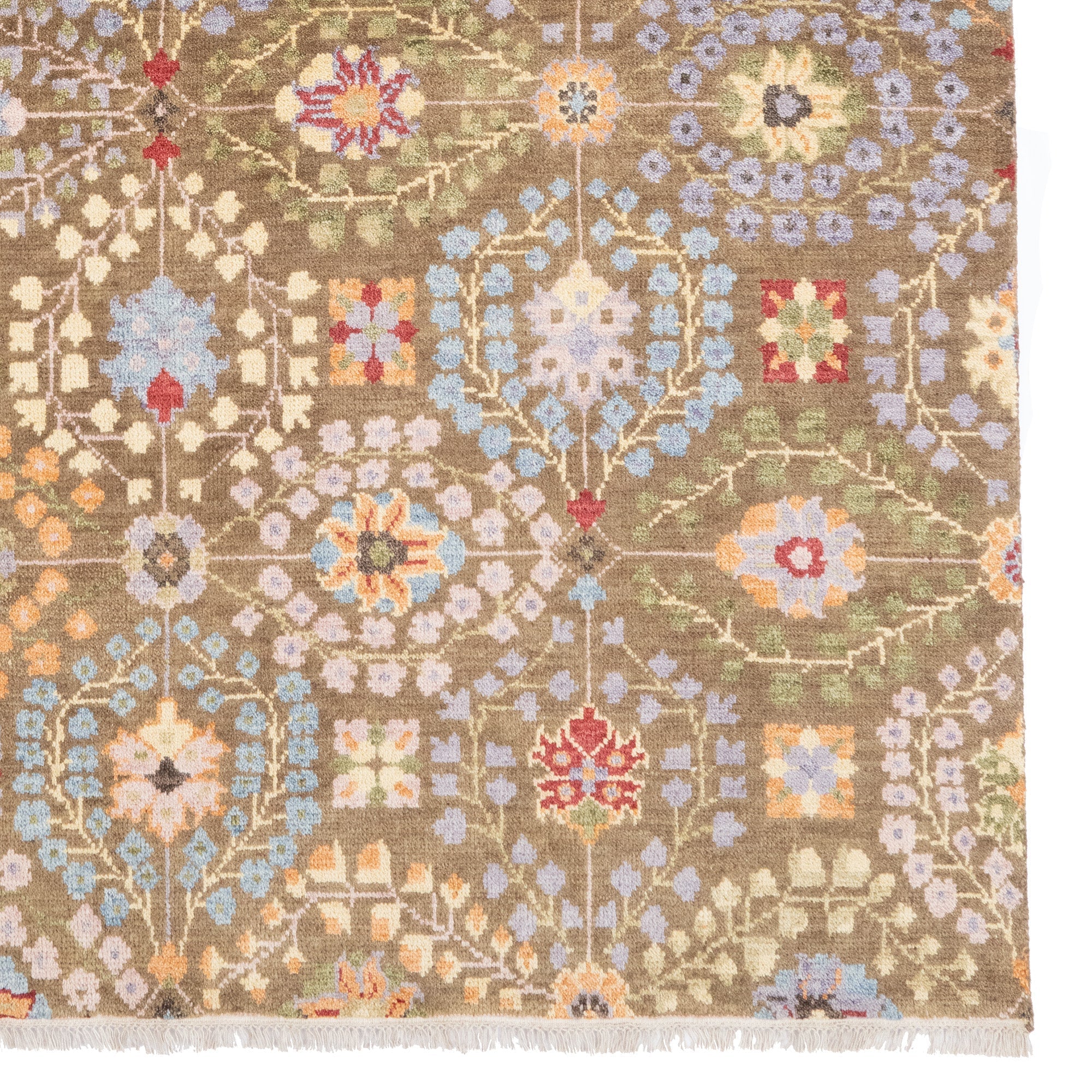 Kerrington-Eisley Olive Multi Hand Knotted Rug Rectangle image
