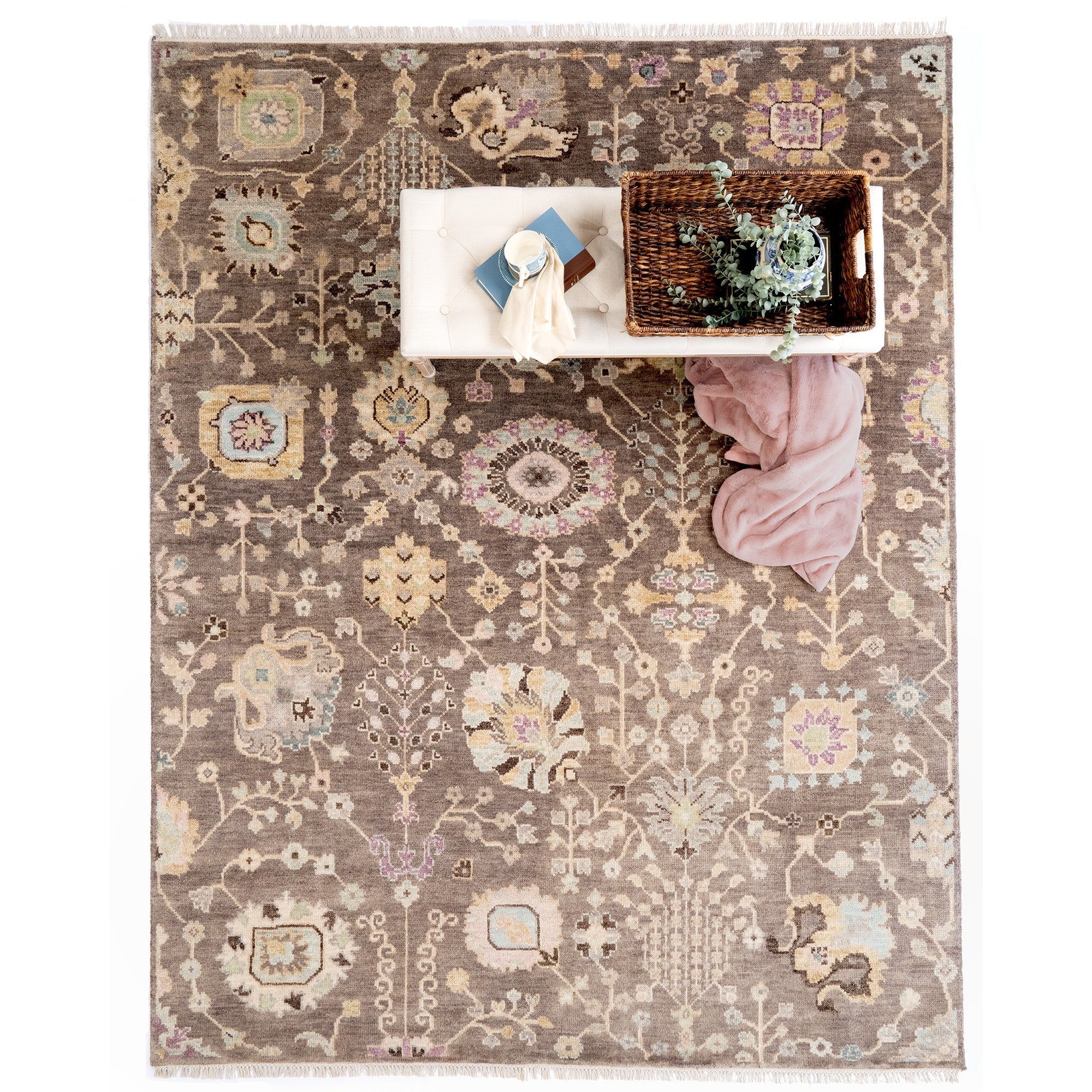 Kerrington-Newbury Mushroom Hand Knotted Rug Rectangle image