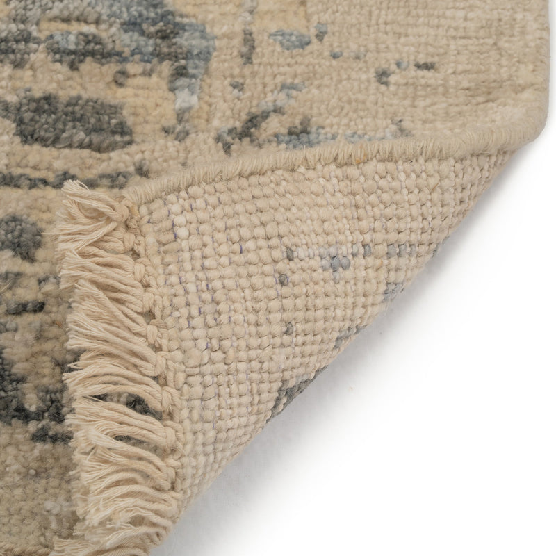 Carrara Beige Blue Hand Knotted Rug Rectangle image