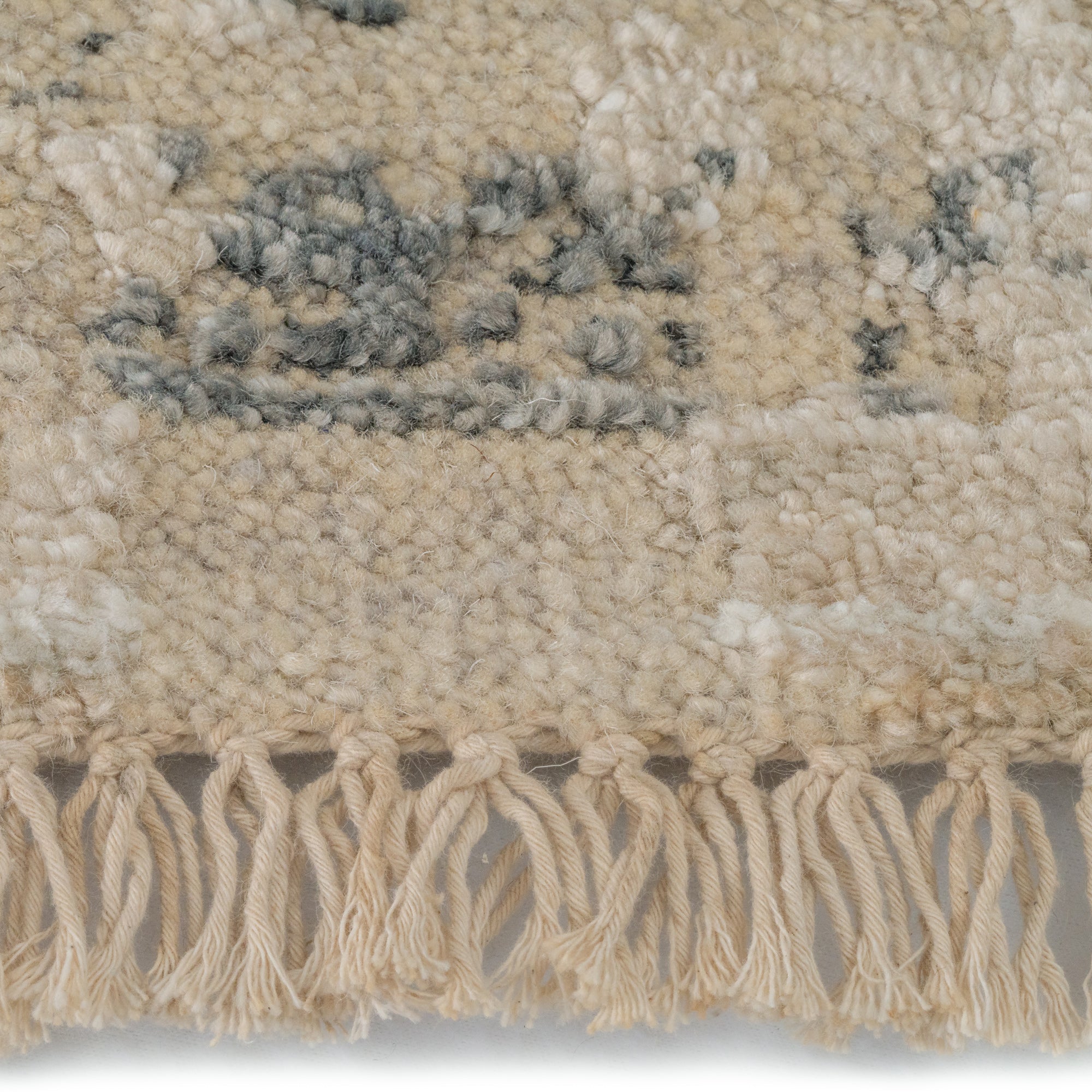 Carrara Beige Blue Hand Knotted Rug Rectangle image
