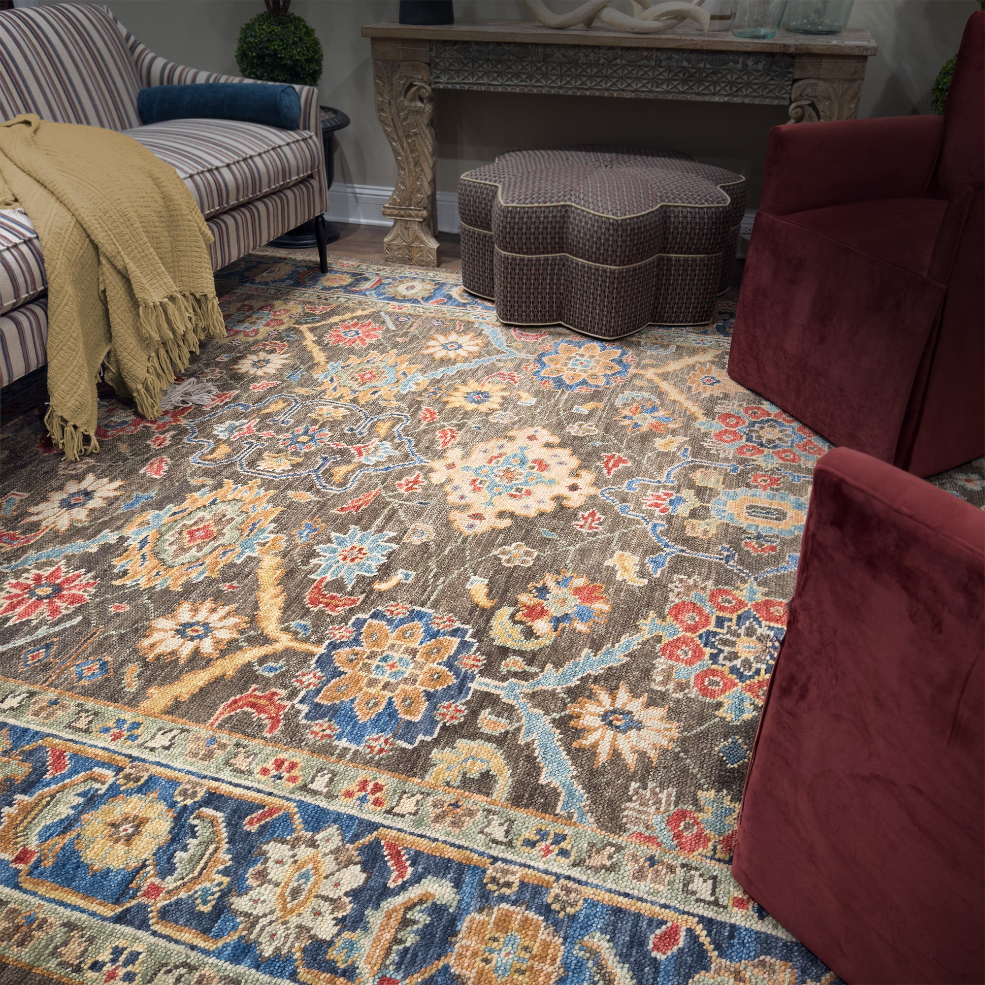 Charise-Pavan Mocha Royale Hand Knotted Rug Rectangle image