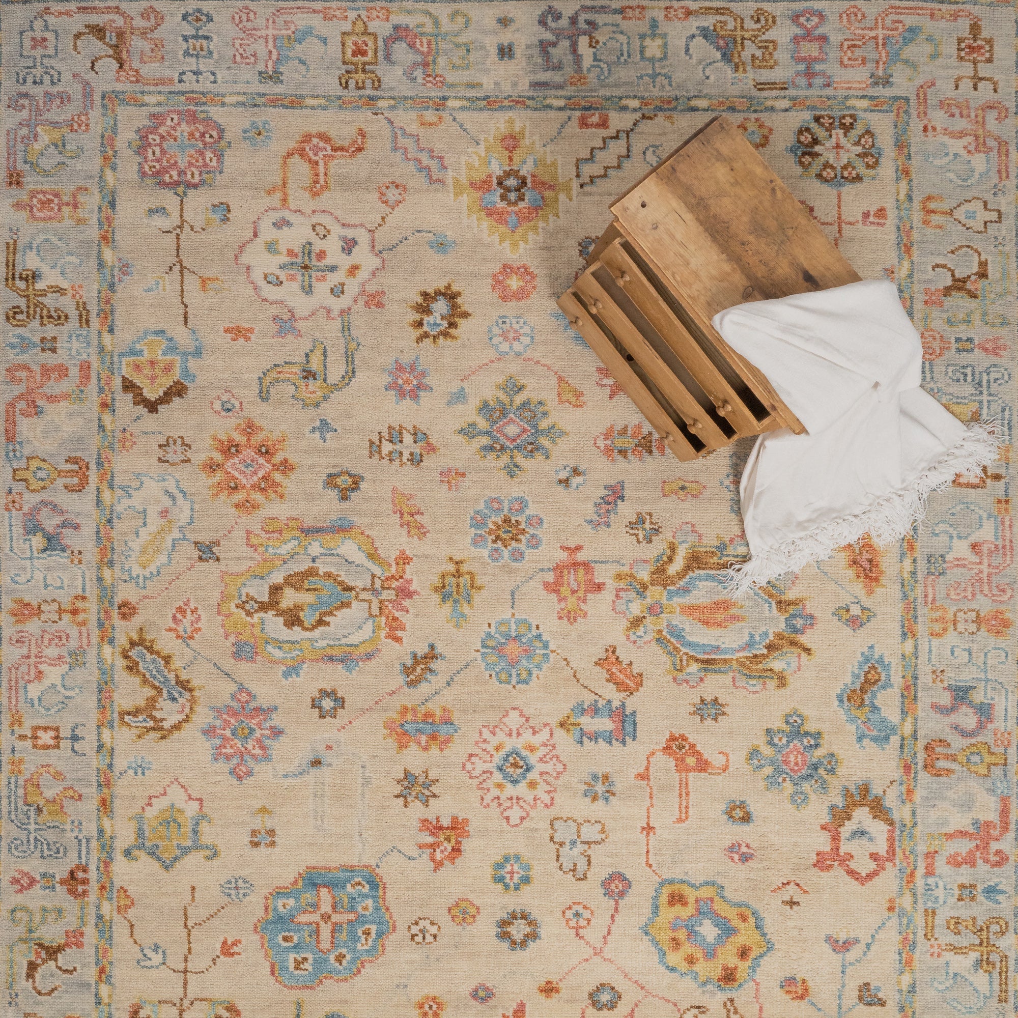 Verve Ecru Multi Hand Knotted Rug Rectangle image