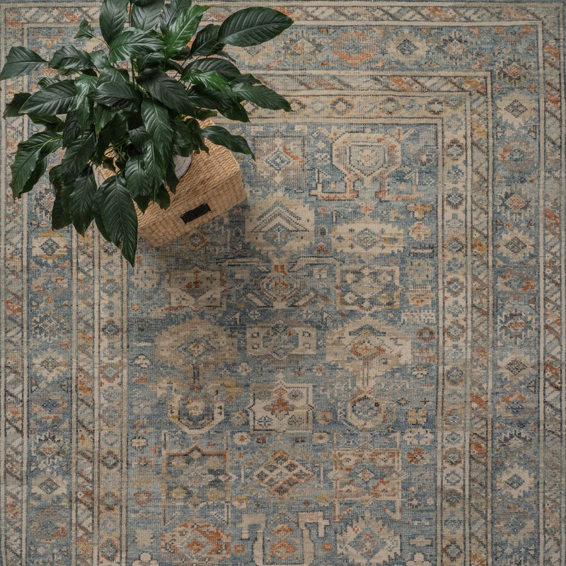 Braymore-Barrett Medium Blue Hand Knotted Rug Rectangle image