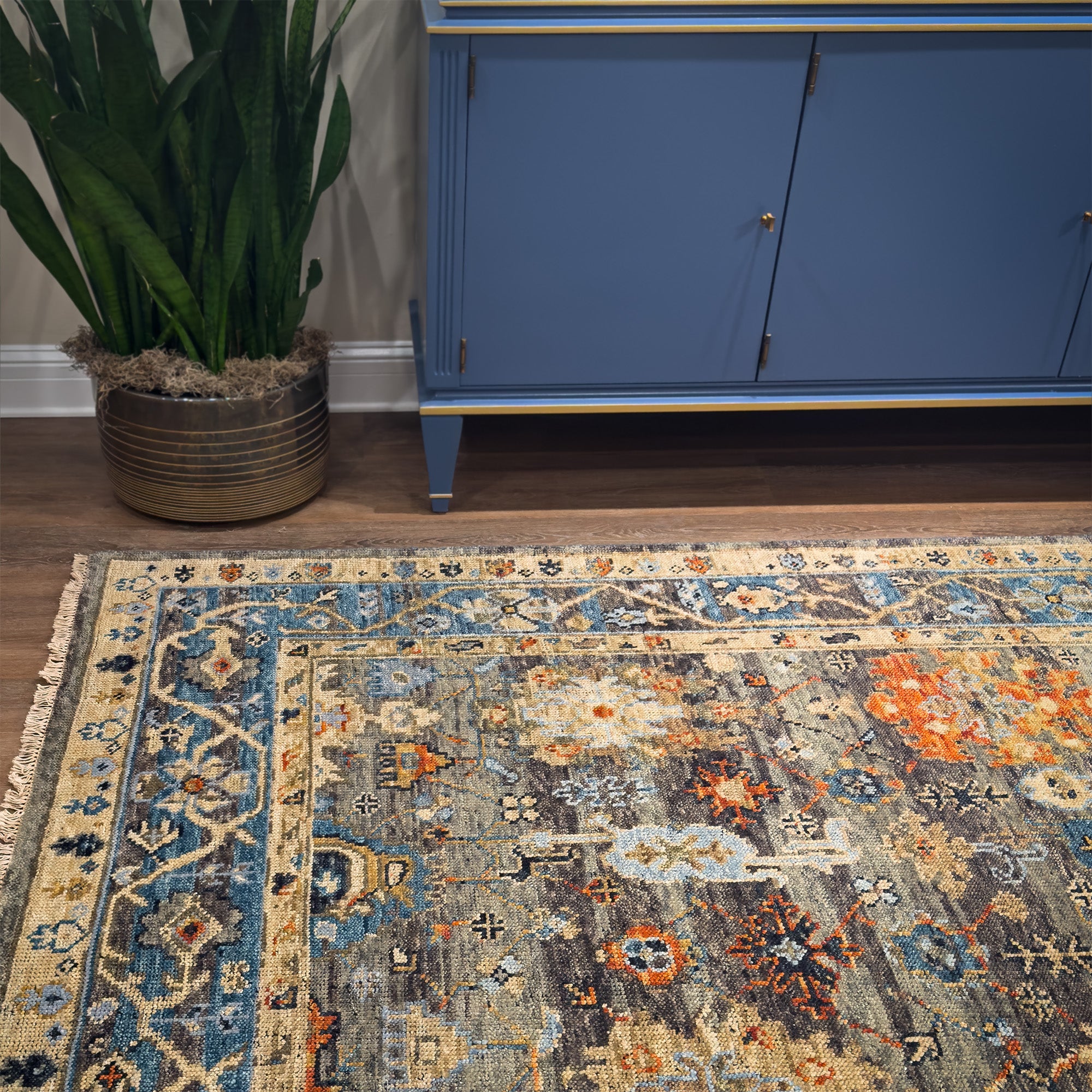 Ashford Multi Hand Knotted Rug Rectangle image