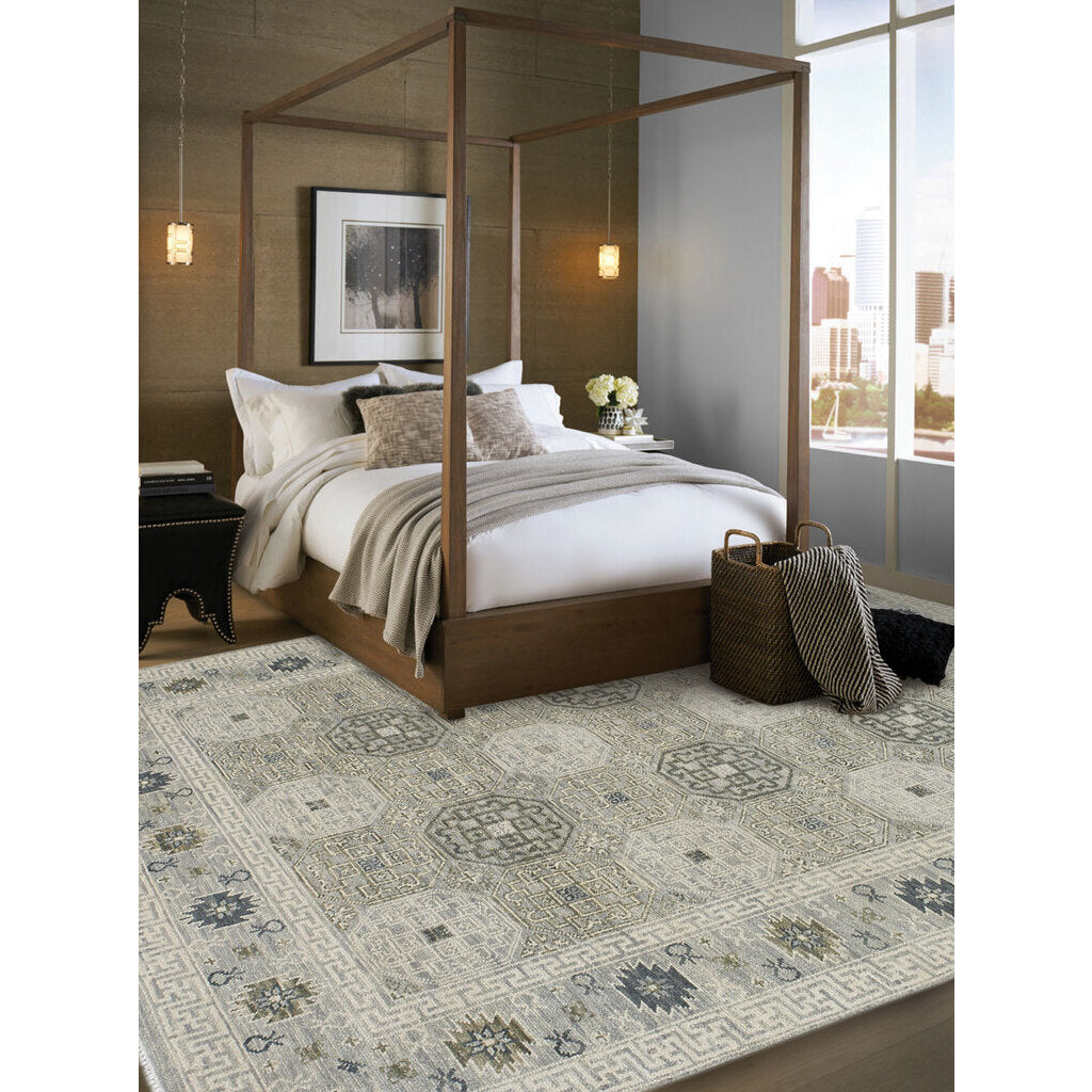Siam-Tile Lt. Grey Hand Knotted Rug Rectangle image