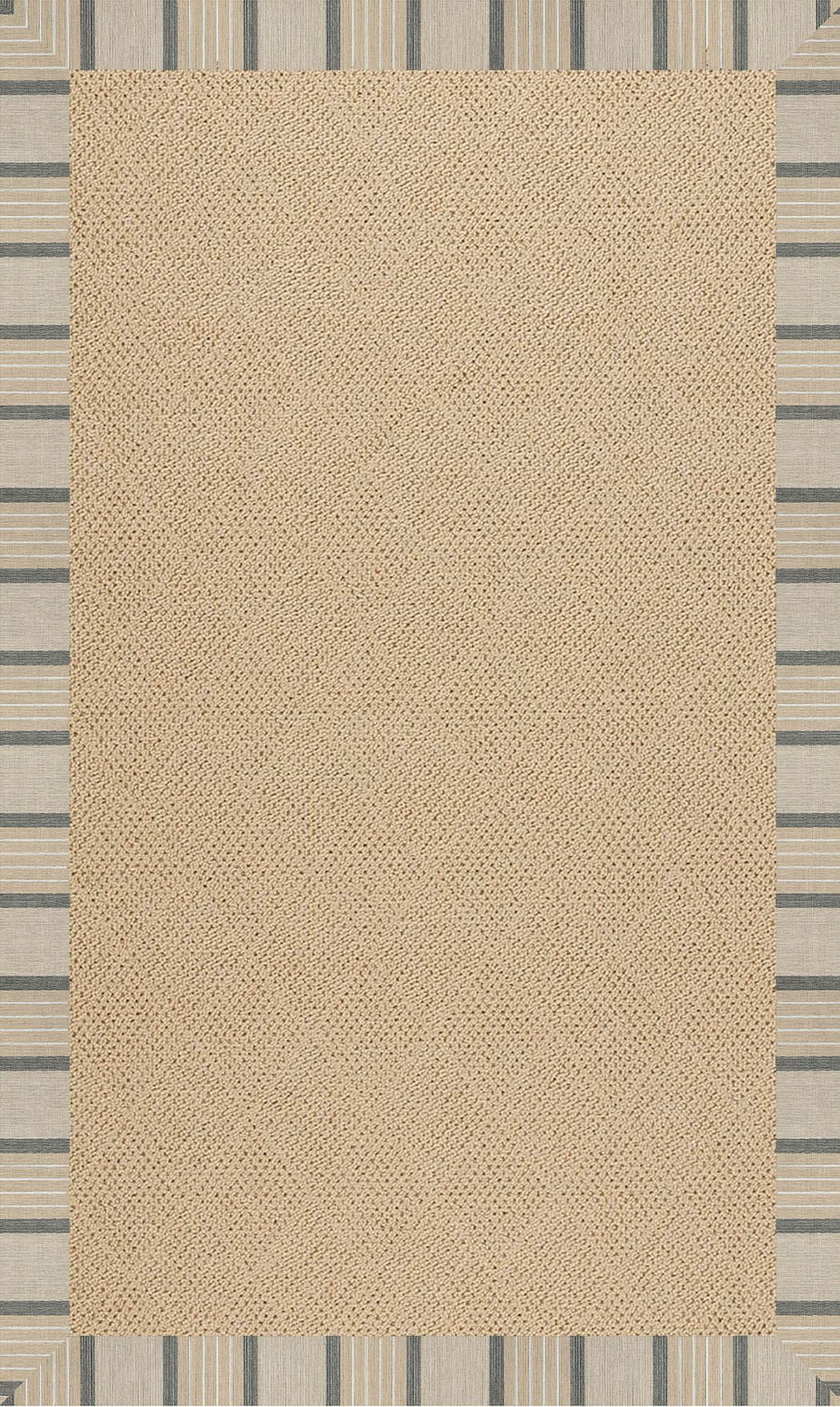 Creative Concepts-Cane Wicker Cove Pebble Indoor/Outdoor Bordere Rectangle image