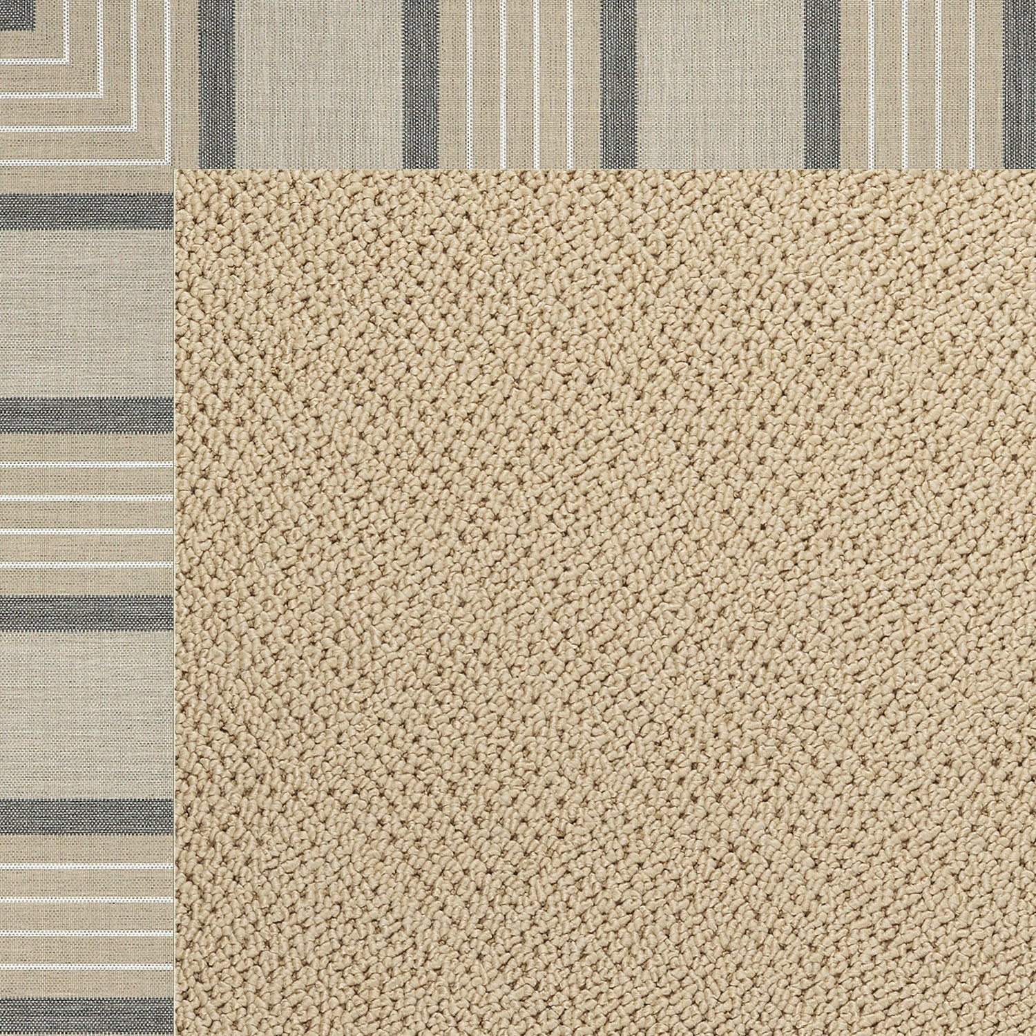 Creative Concepts-Cane Wicker Cove Pebble Indoor/Outdoor Bordere Rectangle image