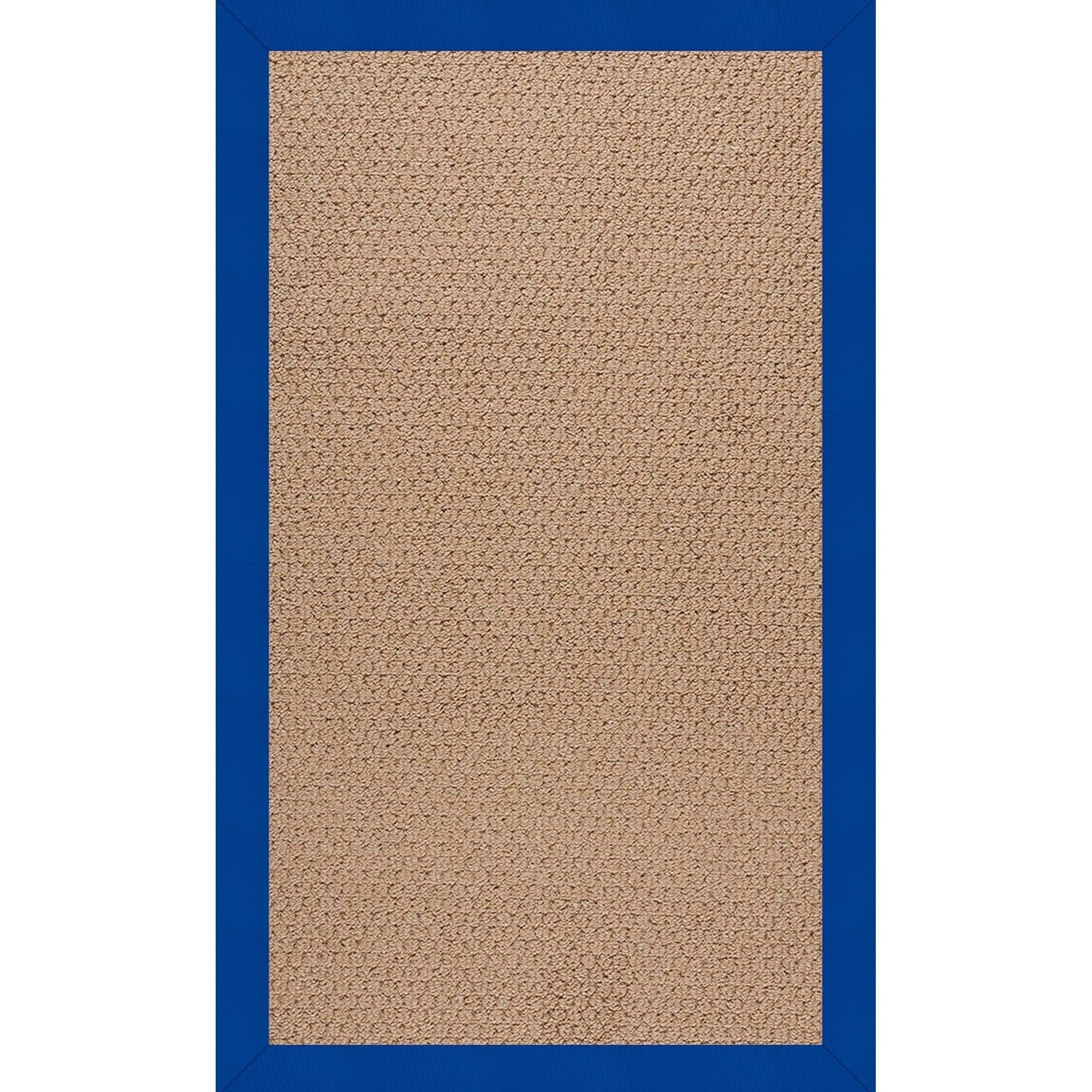Creative Concepts-Raffia Canvas Pacific Blue Indoor/Outdoor Bordere Rectangle image
