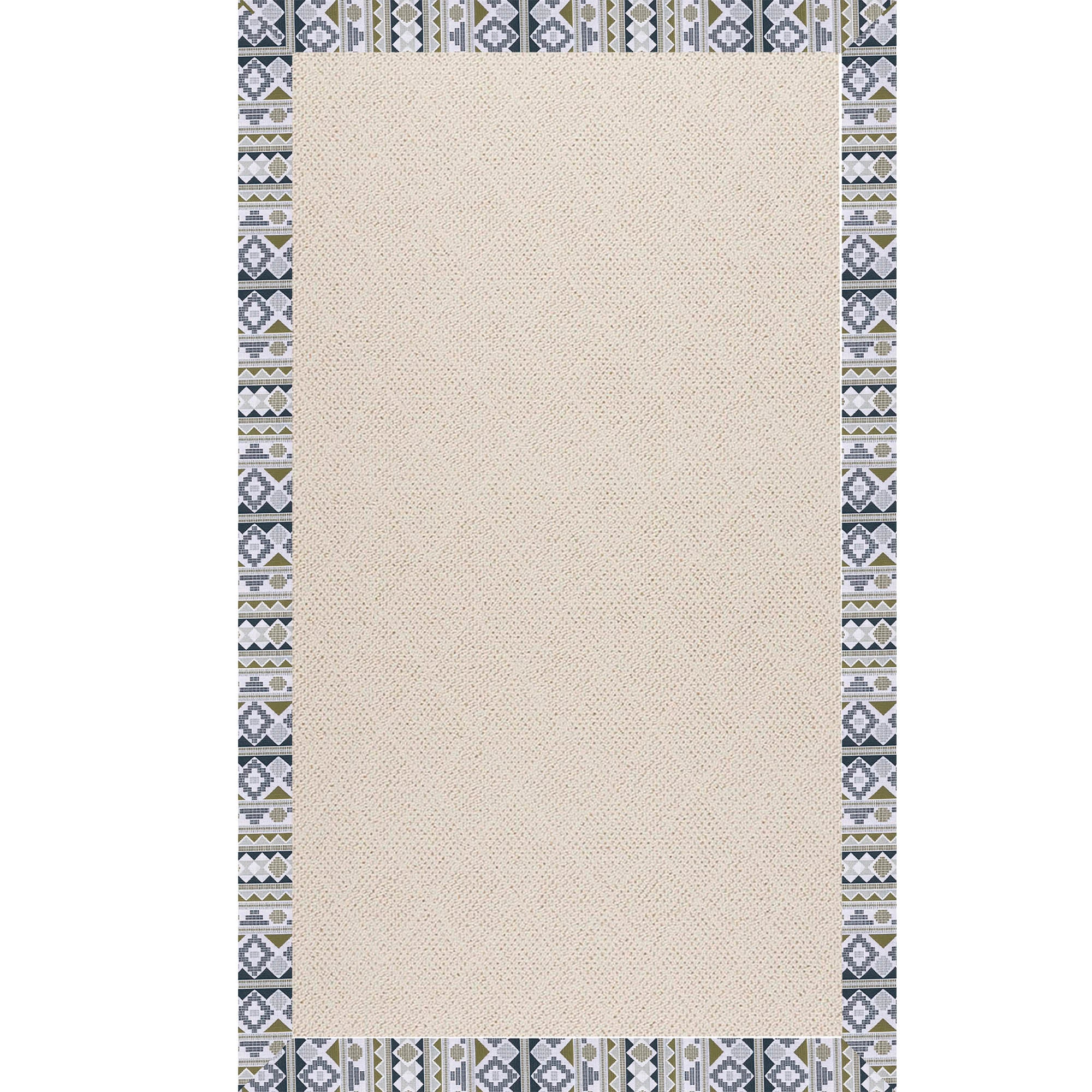 Creative Concepts-White Wicker Inca Lime Indoor/Outdoor Bordere Rectangle image