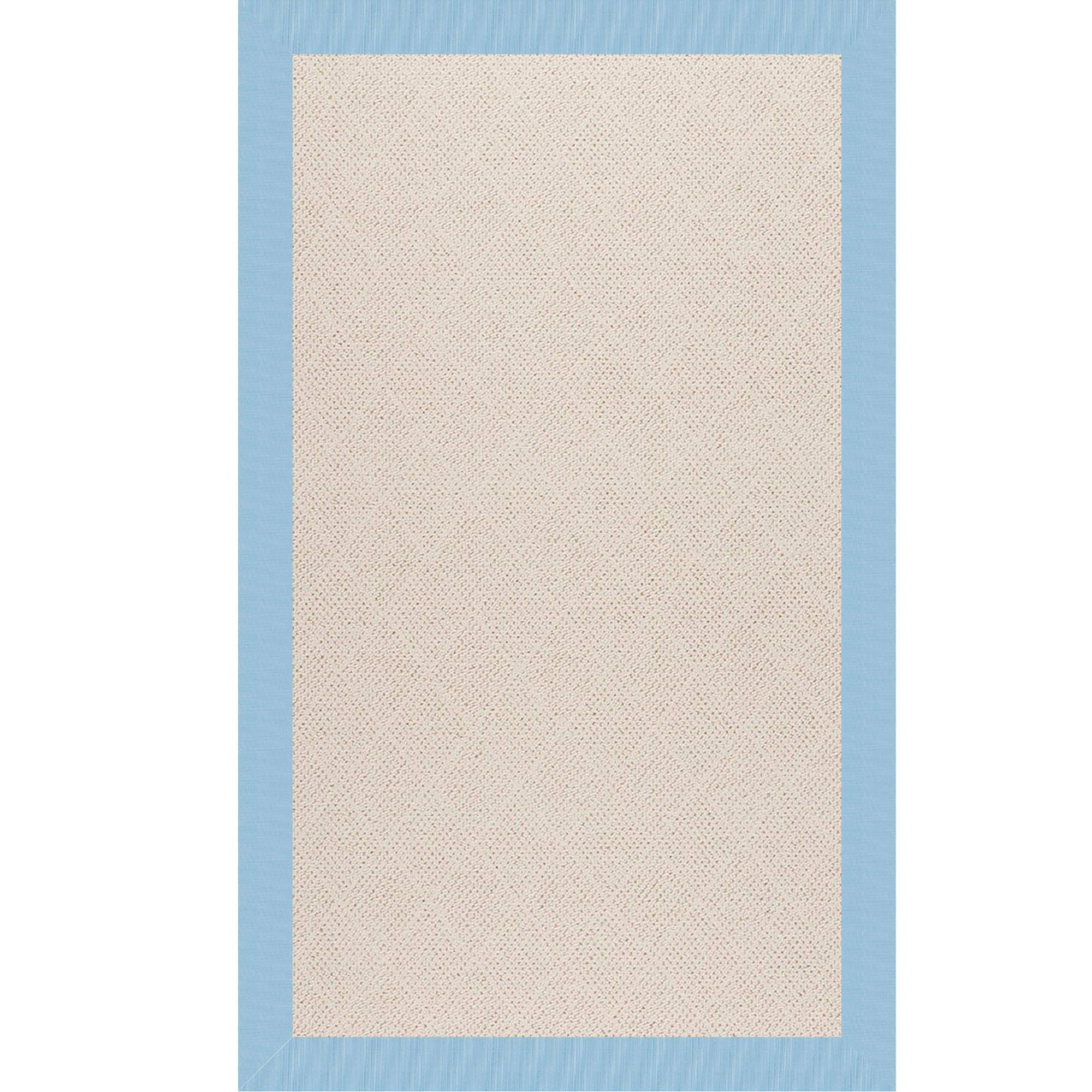 Creative Concepts-White Wicker Canvas Air Blue Indoor/Outdoor Bordere Rectangle image