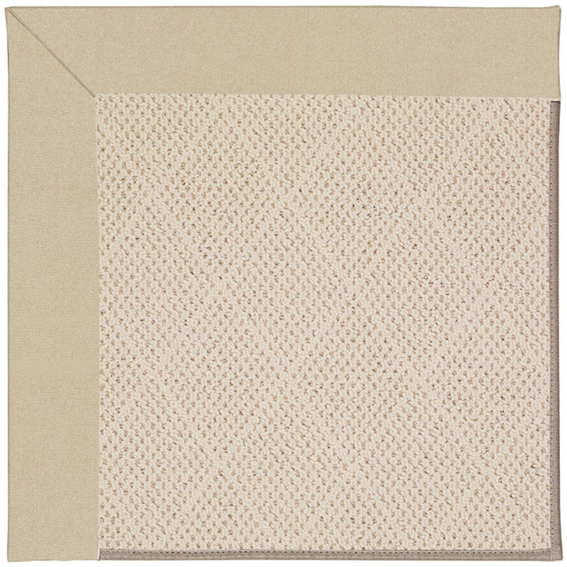 Creative Concepts-White Wicker Canvas Antique Beige Indoor/Outdoor Bordere Rectangle image
