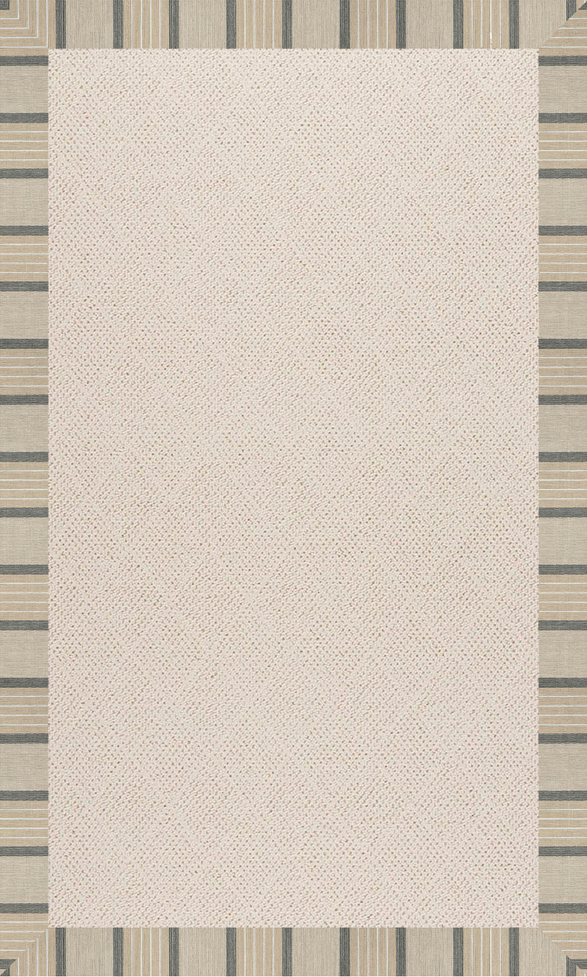 Creative Concepts-White Wicker Cove Pebble Indoor/Outdoor Bordere Rectangle image