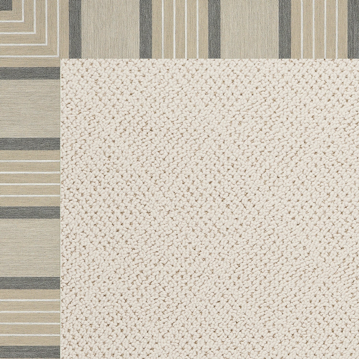 Creative Concepts-White Wicker Cove Pebble Indoor/Outdoor Bordere Rectangle image