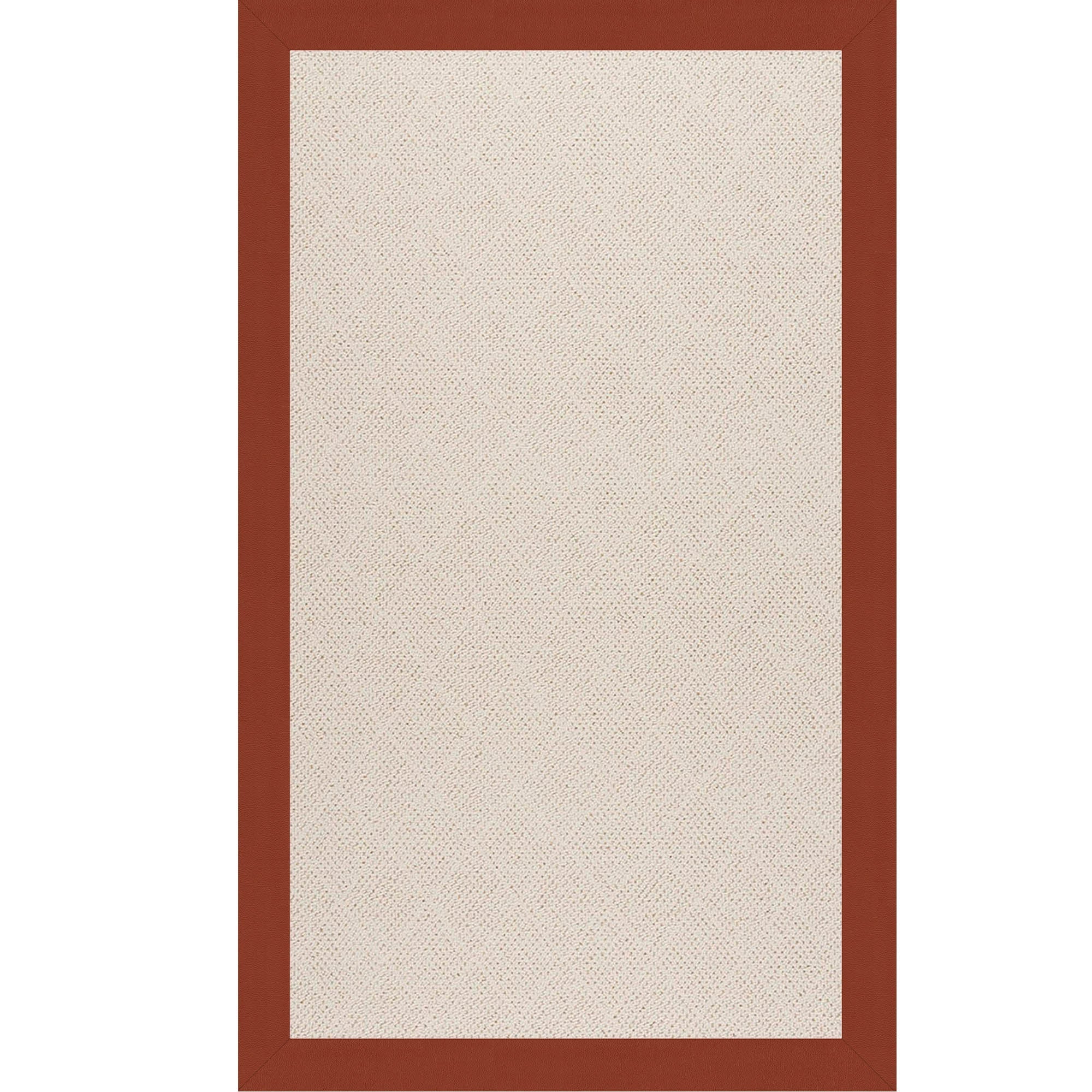 Creative Concepts-White Wicker Classic Persimmon Indoor/Outdoor Bordere Rectangle image