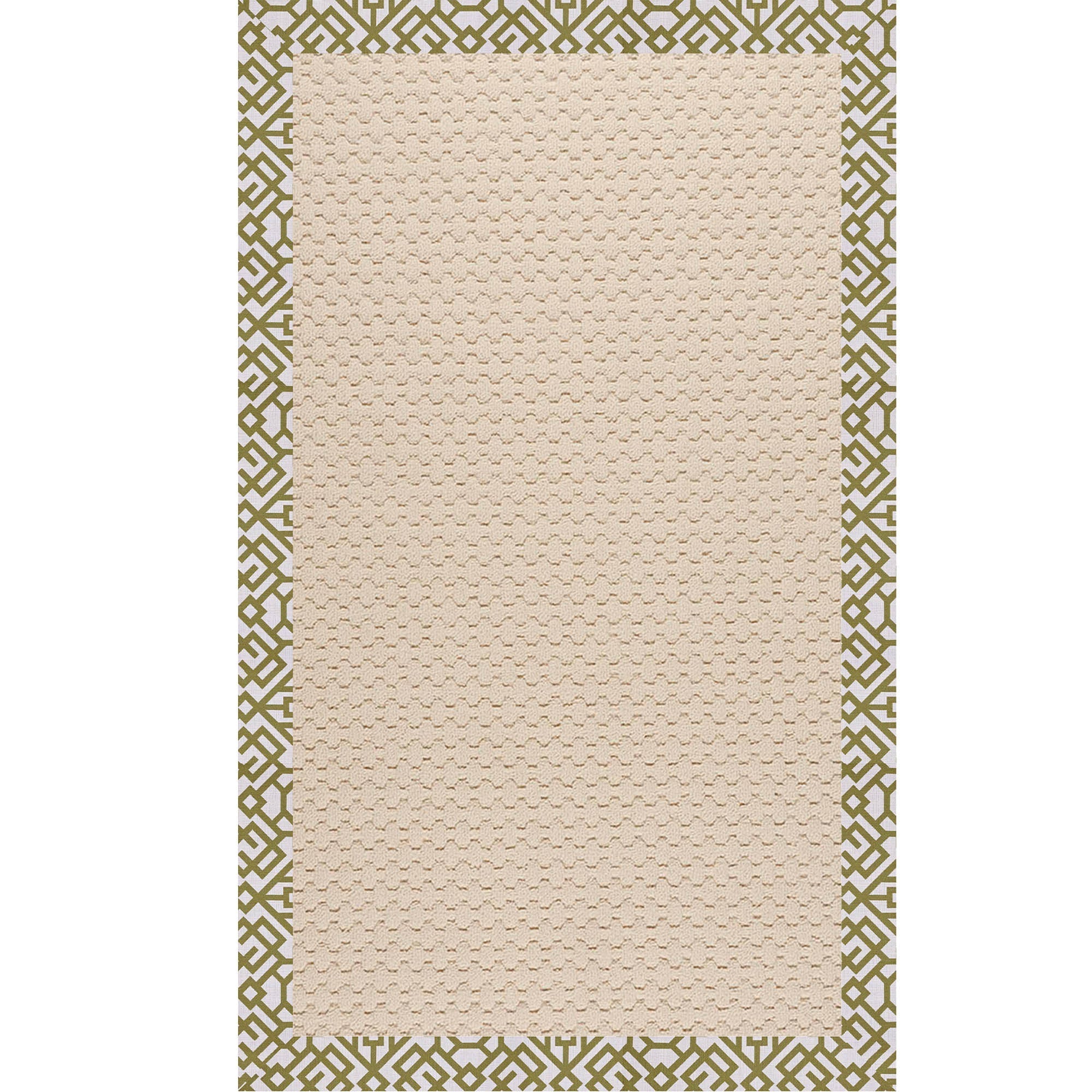 Creative Concepts-Beach Sisal Lattice Pesto Indoor/Outdoor Bordere Rectangle image