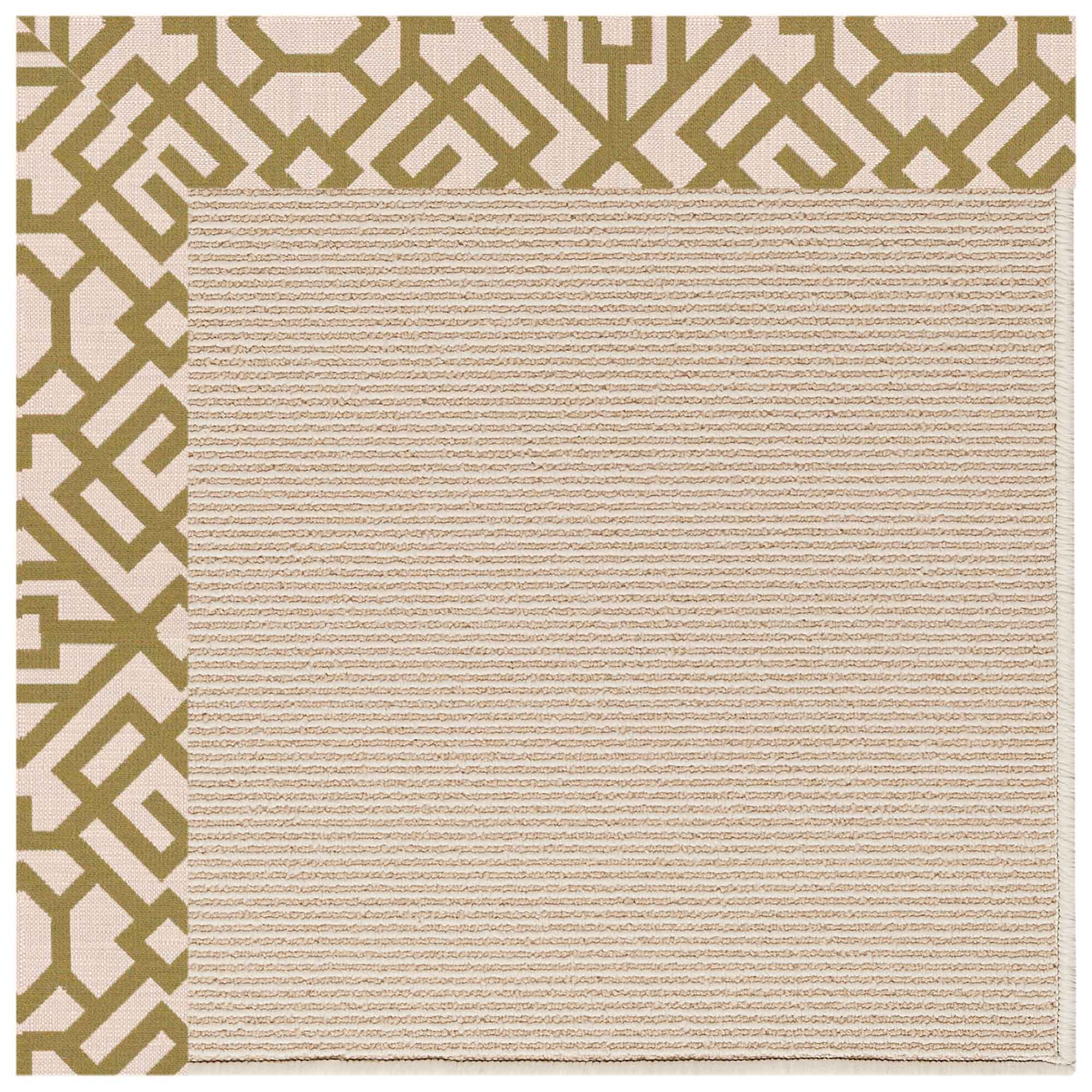 Creative Concepts-Beach Sisal Lattice Pesto Indoor/Outdoor Bordere Rectangle image