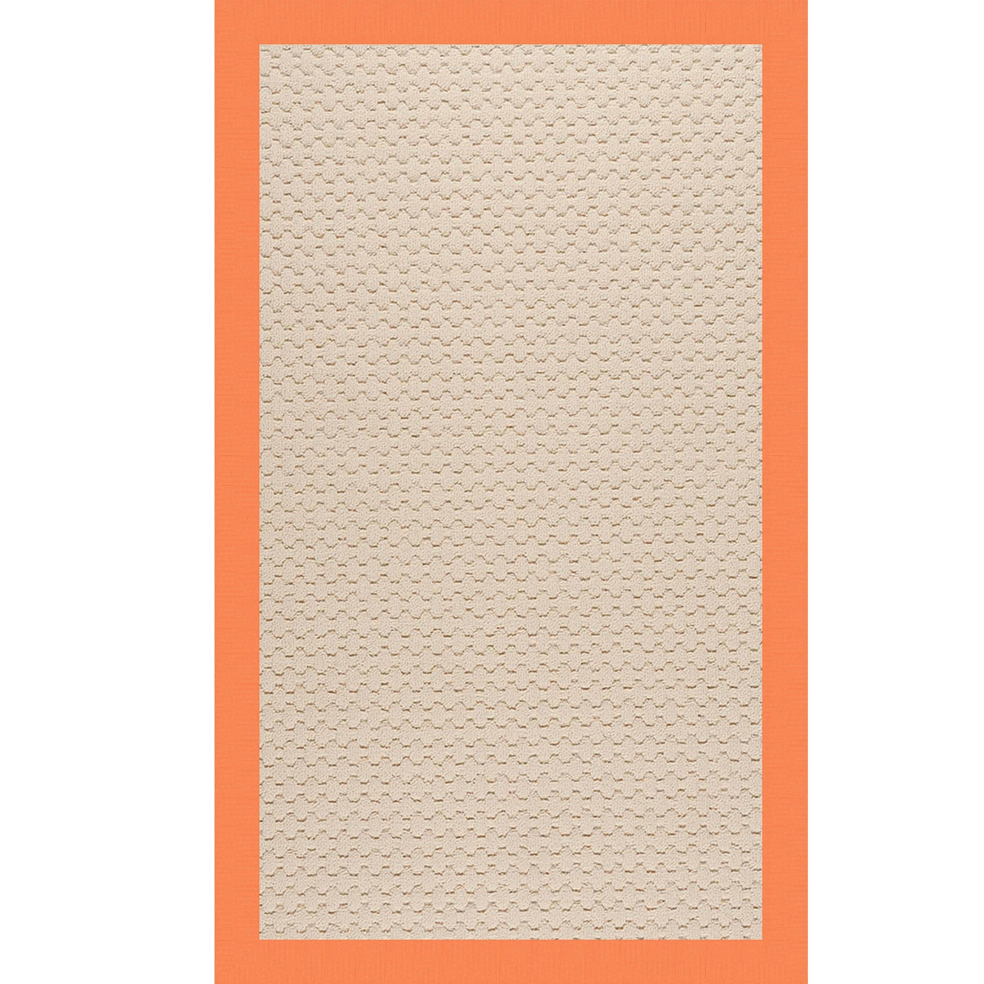 Creative Concepts-Beach Sisal Canvas Tangerine Indoor/Outdoor Bordere Rectangle image