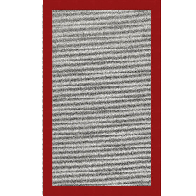 Creative Concepts-Plat Sisal Canvas Jockey Red Indoor/Outdoor Bordere Rectangle image