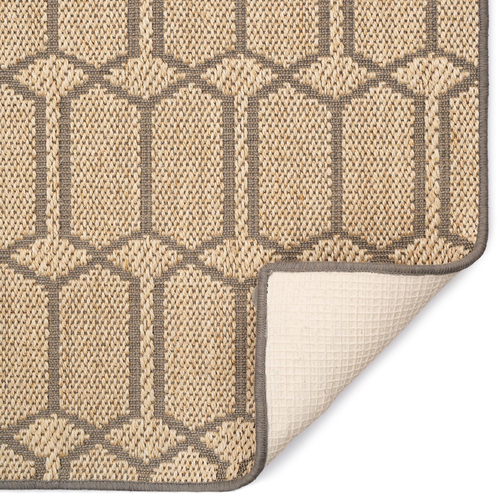 Petra Sand Black Machine Woven Rug Rectangle image