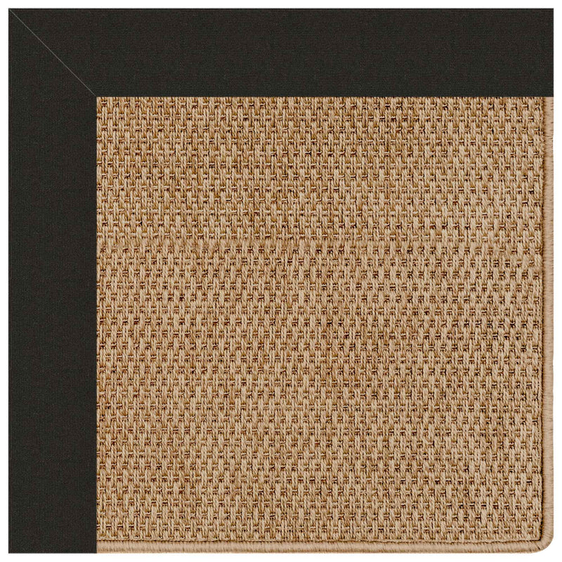 Islamorada-Basketweave Canvas Black Indoor/Outdoor Bordere Rectangle image