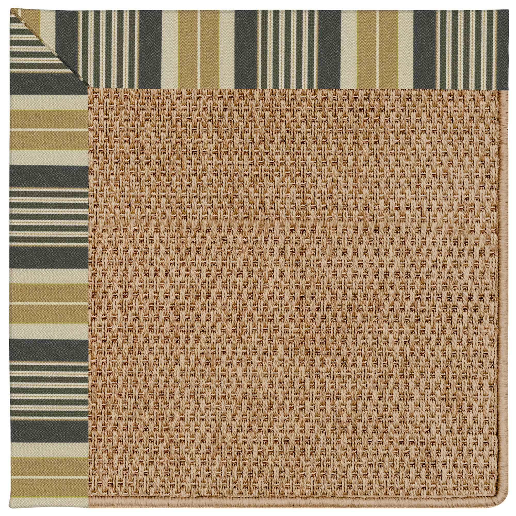 Islamorada-Basketweave Long Hill Ebony Indoor/Outdoor Bordere Octagon image