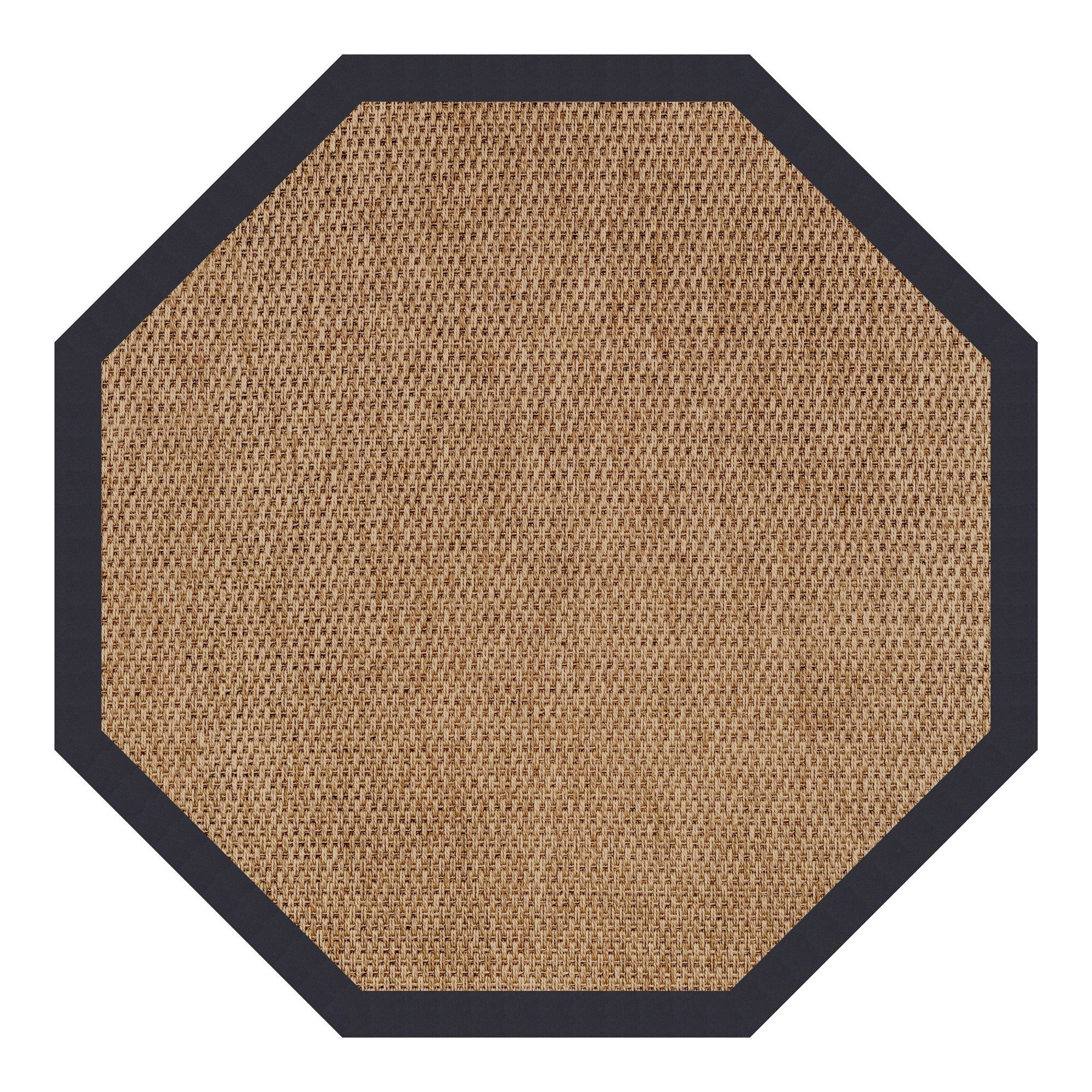 Islamorada-Basketweave Canvas Navy Indoor/Outdoor Bordere Octagon image