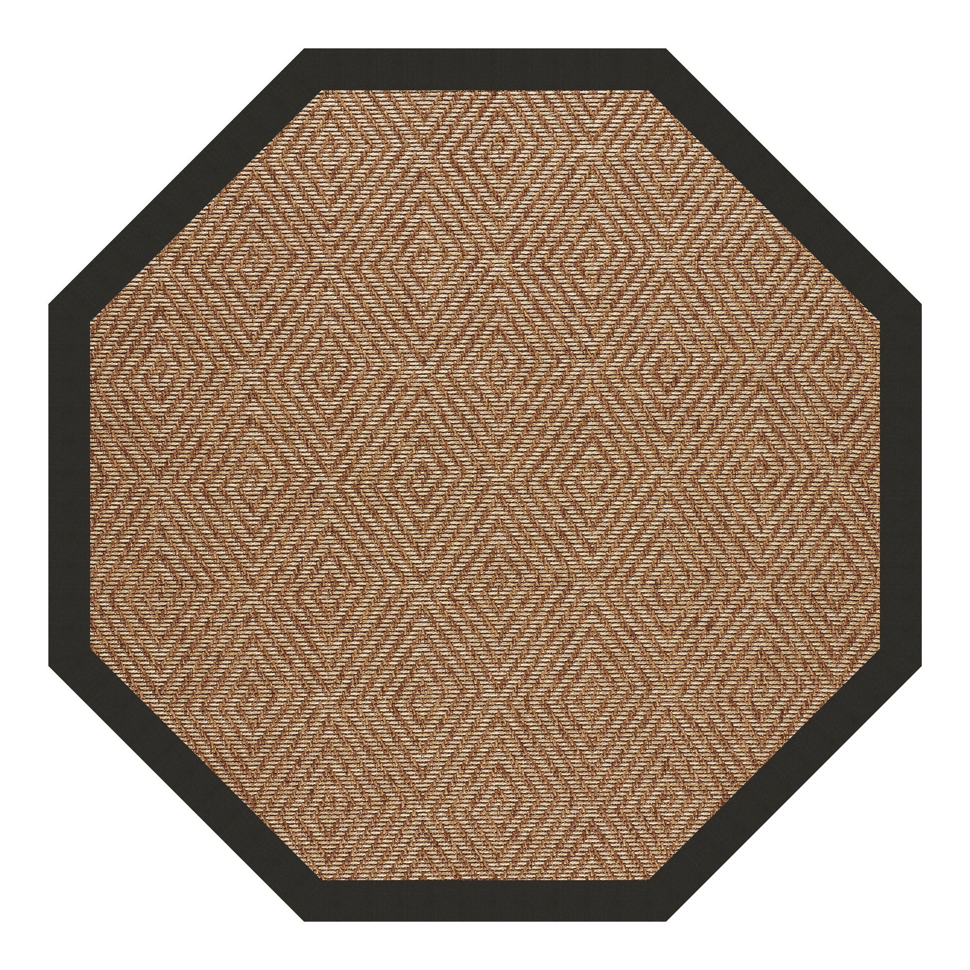Islamorada-Diamond Canvas Black Indoor/Outdoor Bordere Octagon image