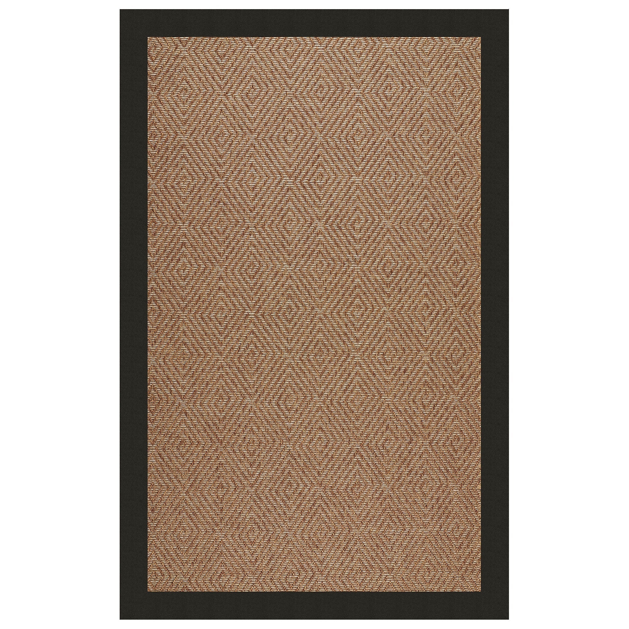Islamorada-Diamond Canvas Black Indoor/Outdoor Bordere Rectangle image