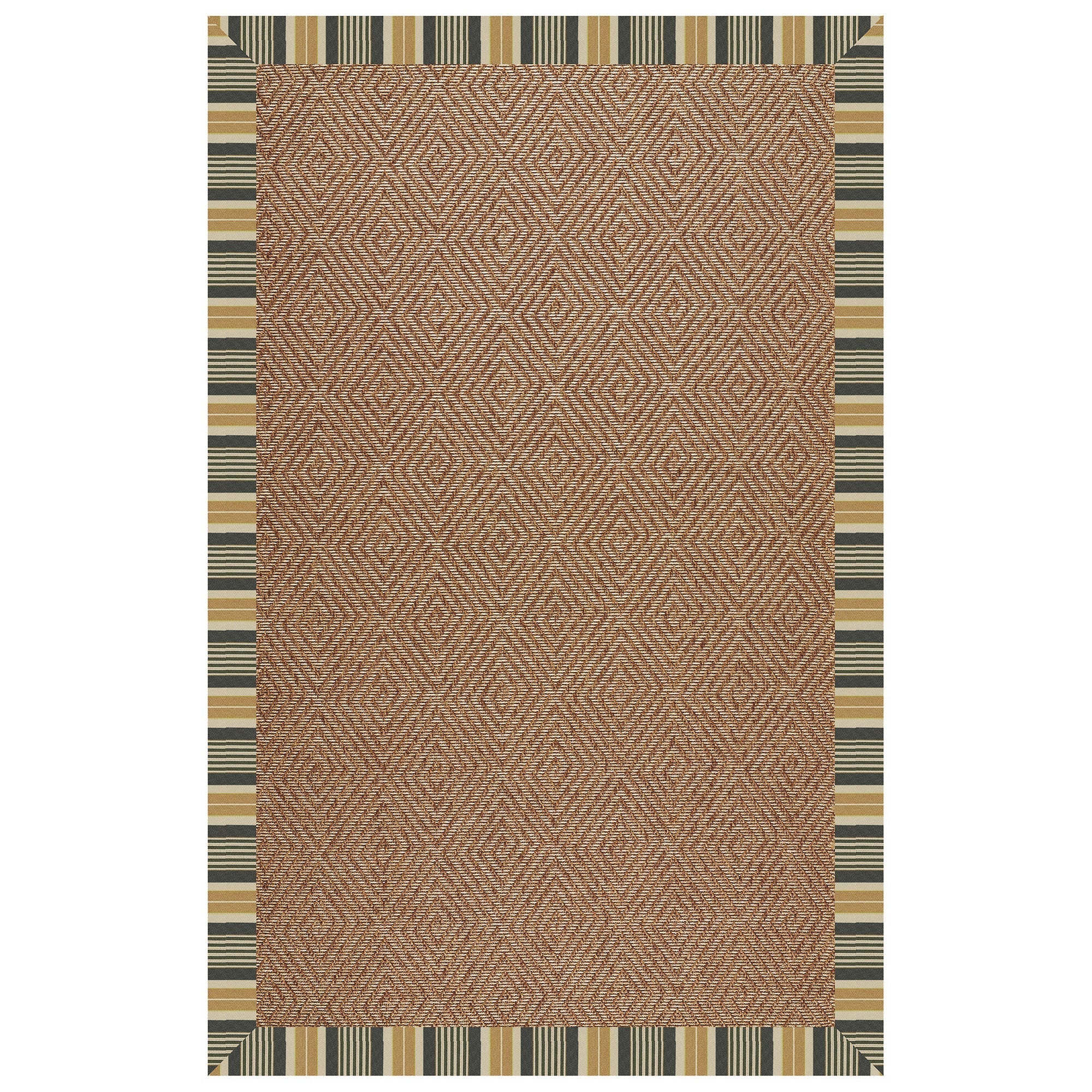 Islamorada-Diamond Long Hill Ebony Indoor/Outdoor Bordere Rectangle image