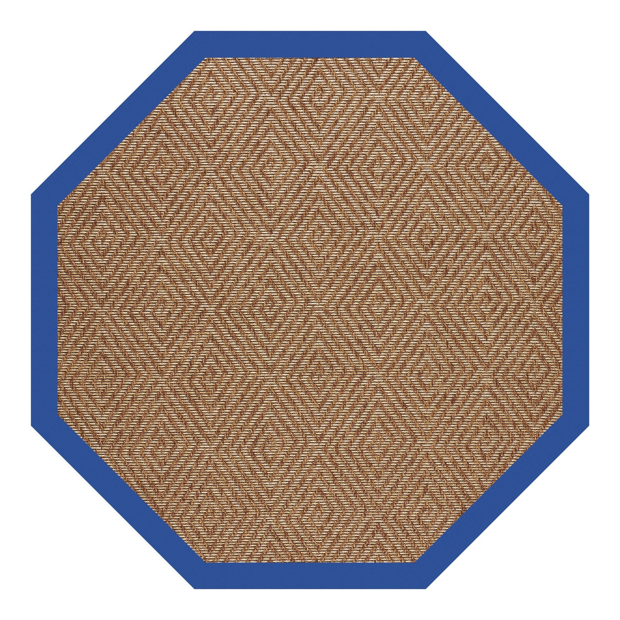 Islamorada-Diamond Canvas Pacific Blue Indoor/Outdoor Bordere Octagon image