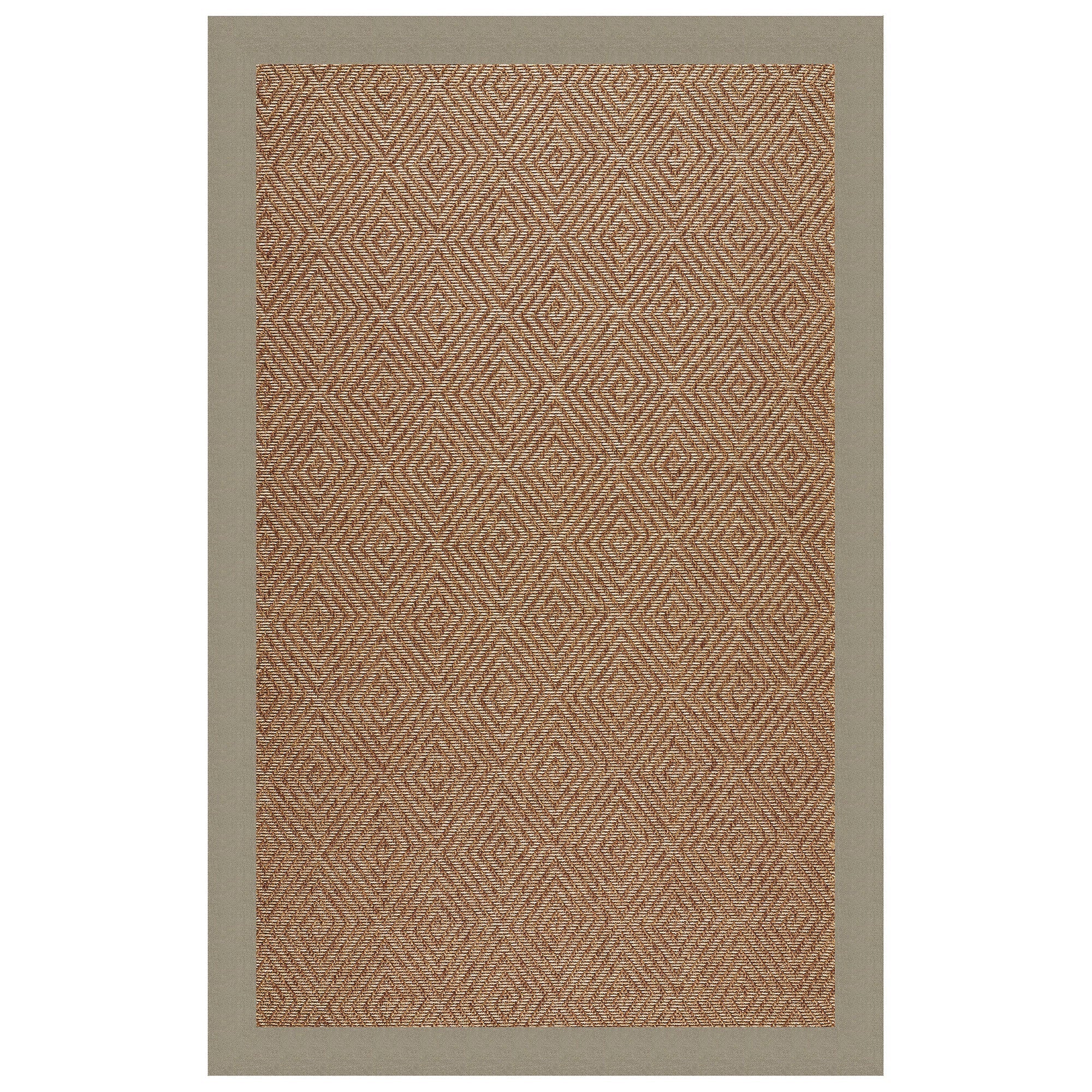 Islamorada-Diamond Canvas Taupe Indoor/Outdoor Bordere Rectangle image