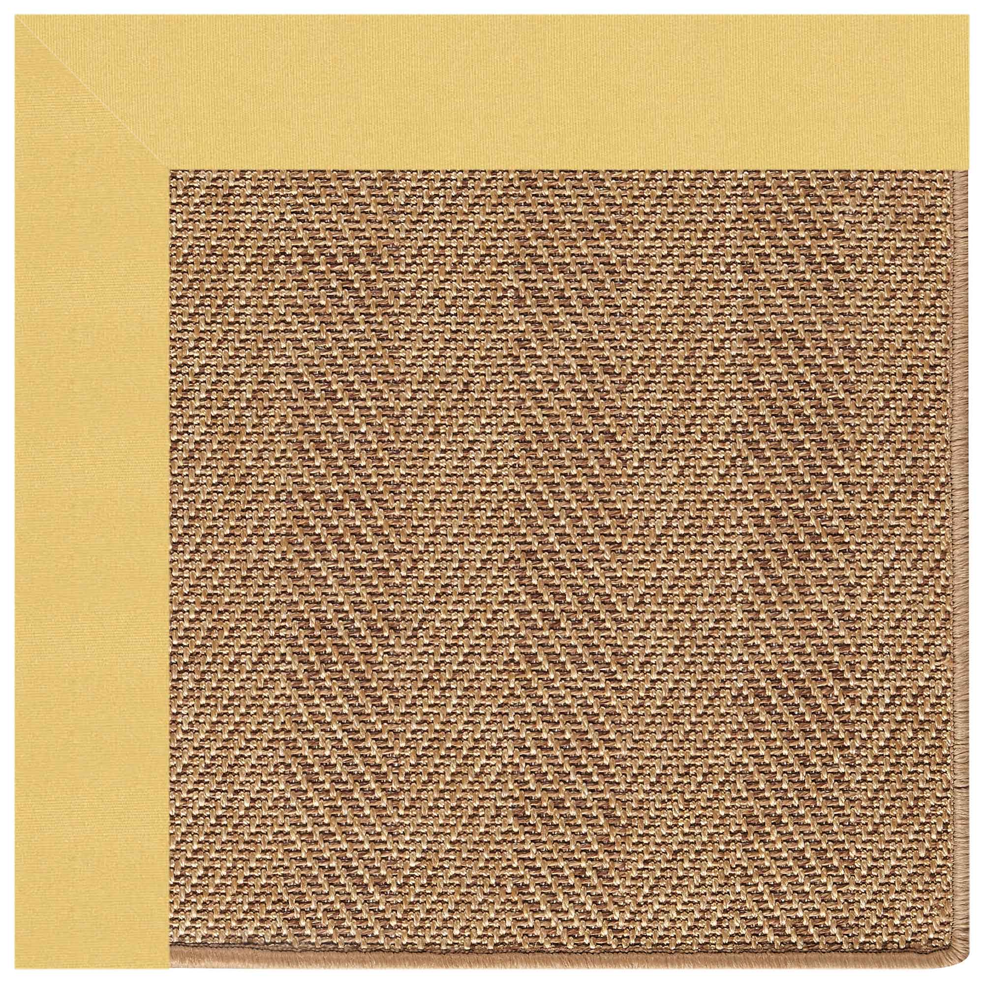 Islamorada-Herringbone Canvas Canary Indoor/Outdoor Bordere Rectangle image