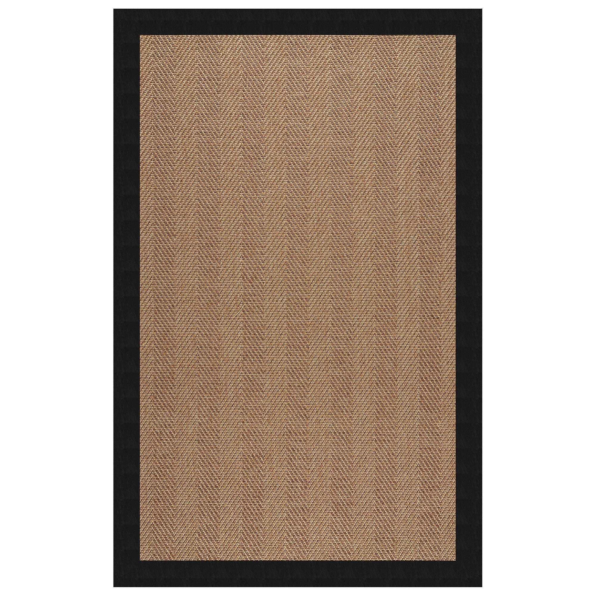 Islamorada-Herringbone Classic Black Indoor/Outdoor Bordere Rectangle image