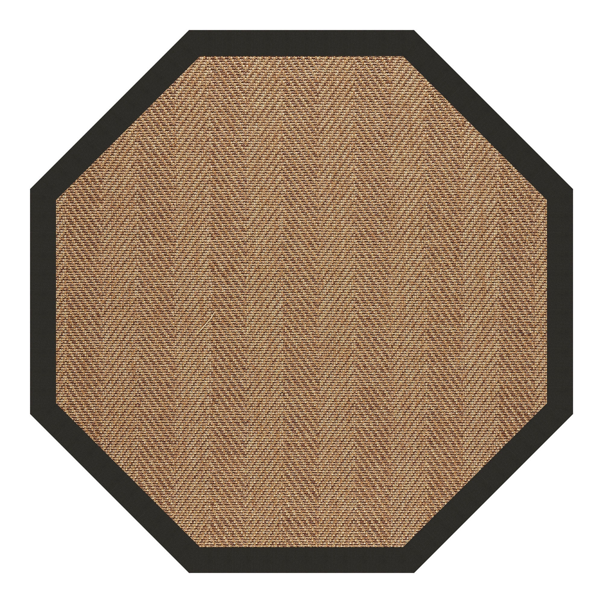 Islamorada-Herringbone Canvas Black Indoor/Outdoor Bordere Octagon image