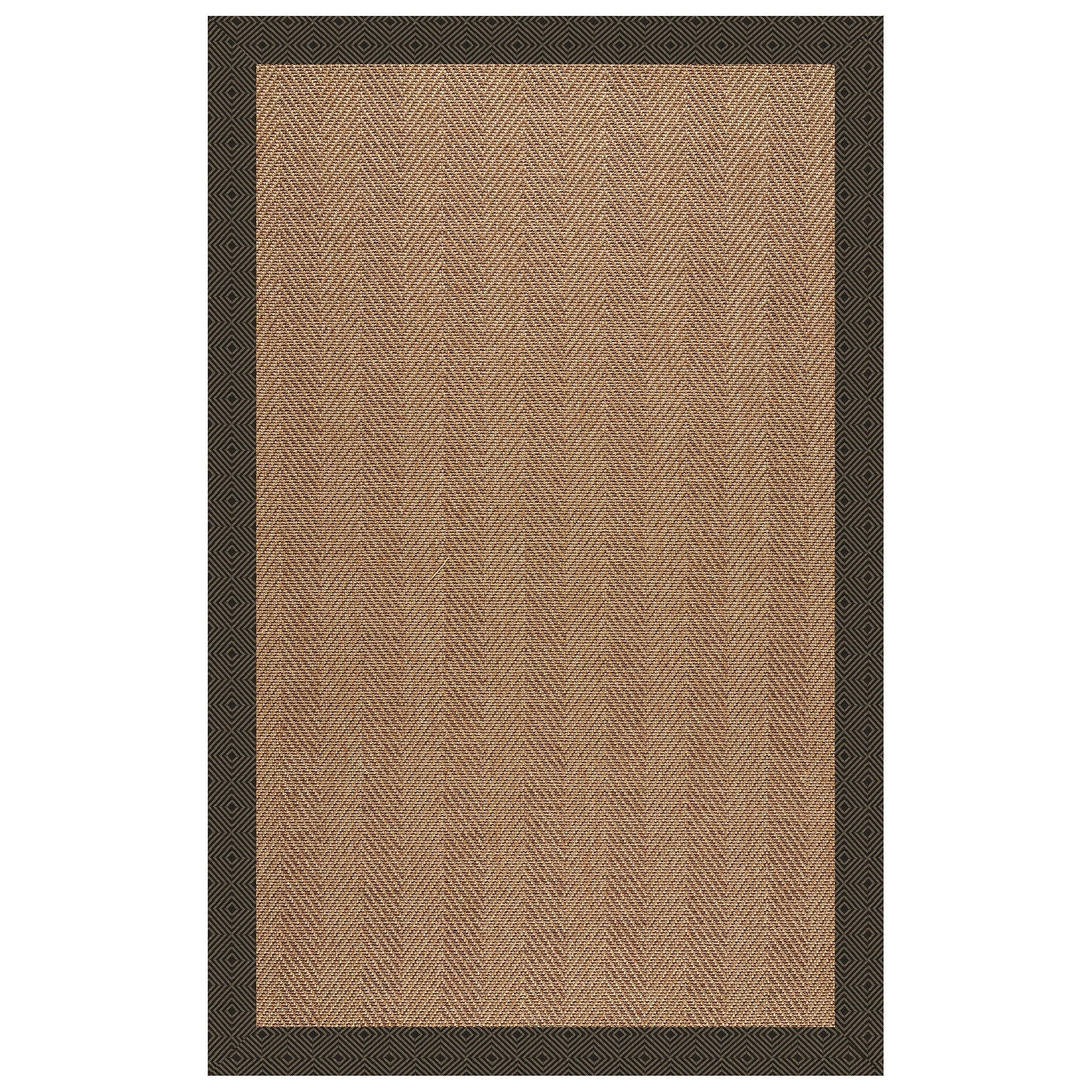 Islamorada-Herringbone Fortuna Lava Indoor/Outdoor Bordere Rectangle image