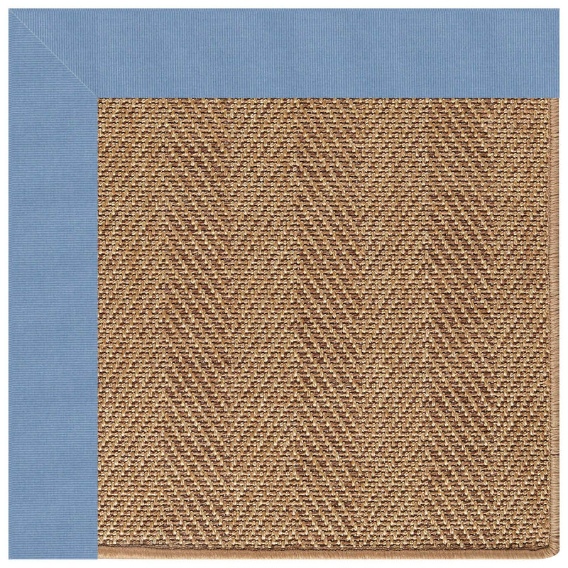 Islamorada-Herringbone Canvas Air Blue Indoor/Outdoor Bordere Rectangle image