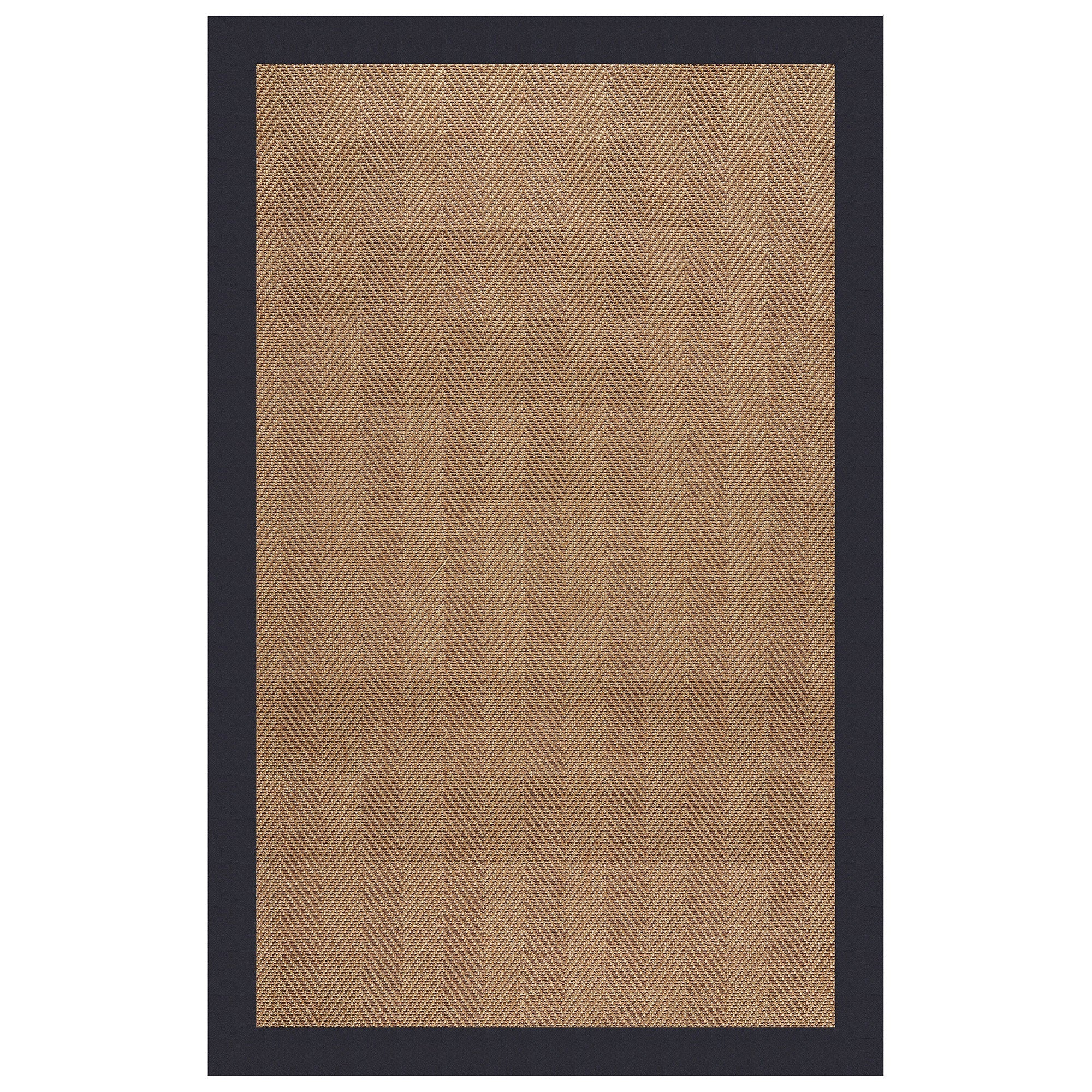 Islamorada-Herringbone Canvas Navy Indoor/Outdoor Bordere Rectangle image