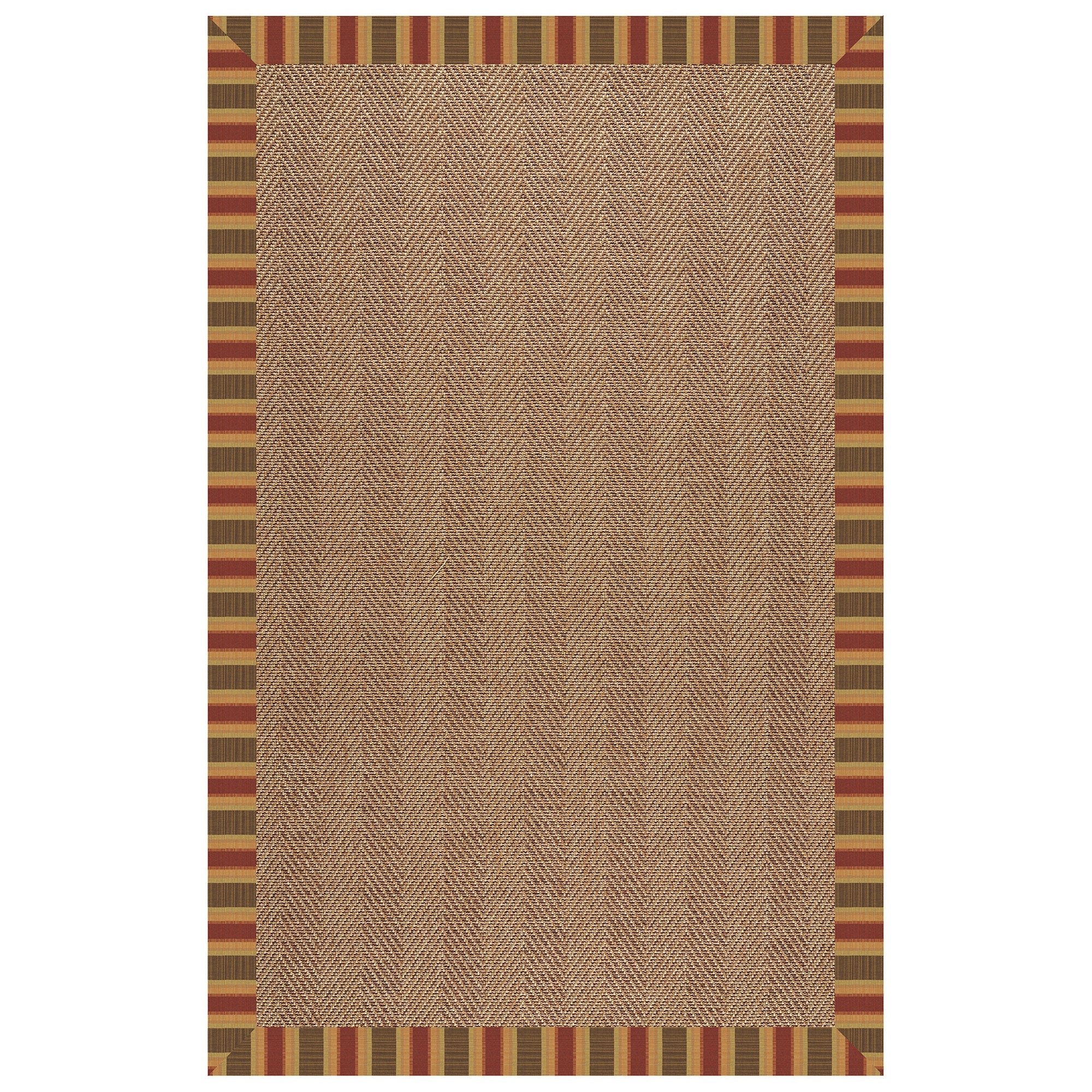 Islamorada-Herringbone Dimone Sequoia Indoor/Outdoor Bordere Rectangle image