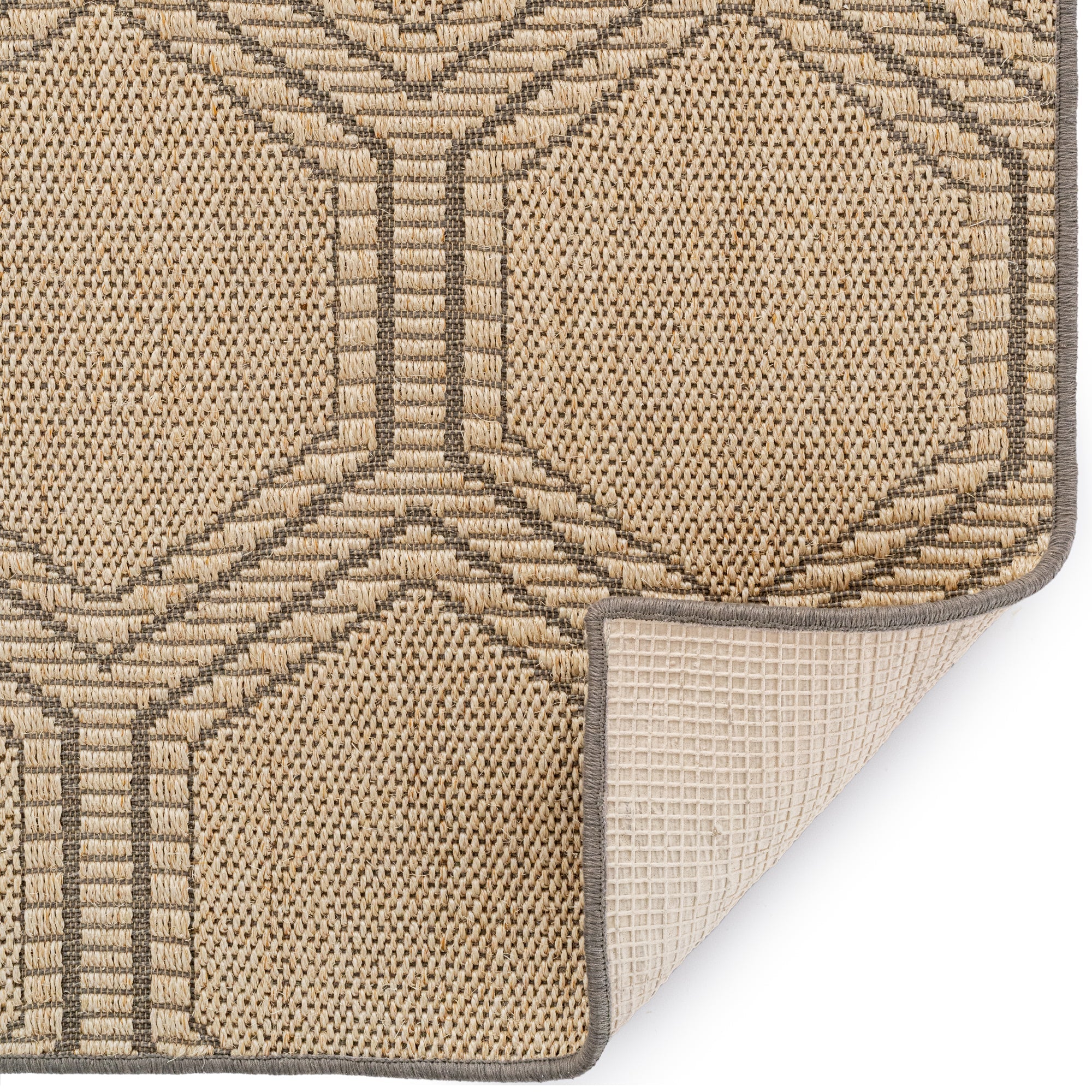 Reed Sand Black Machine Woven Rug Rectangle image