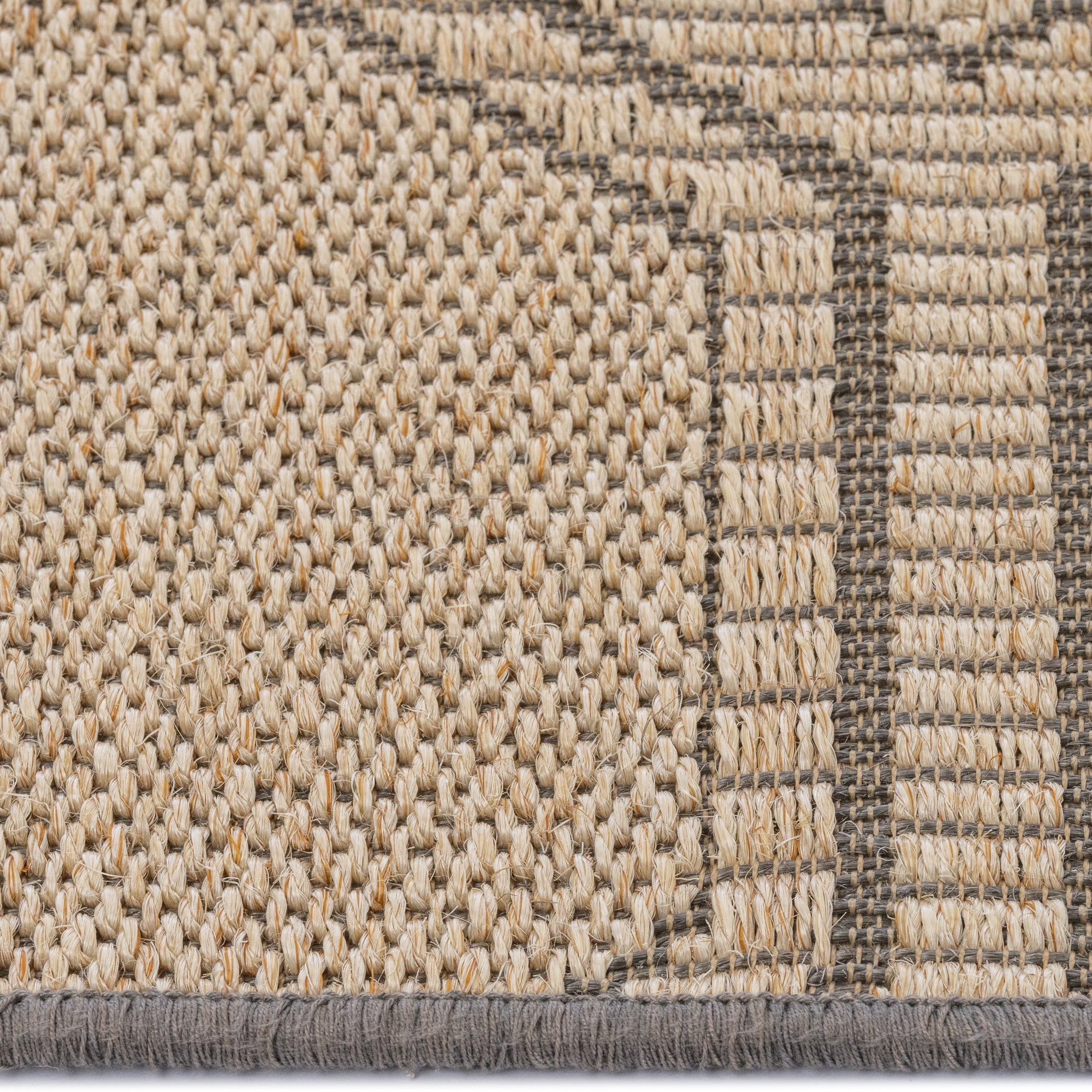 Reed Sand Black Machine Woven Rug Rectangle image
