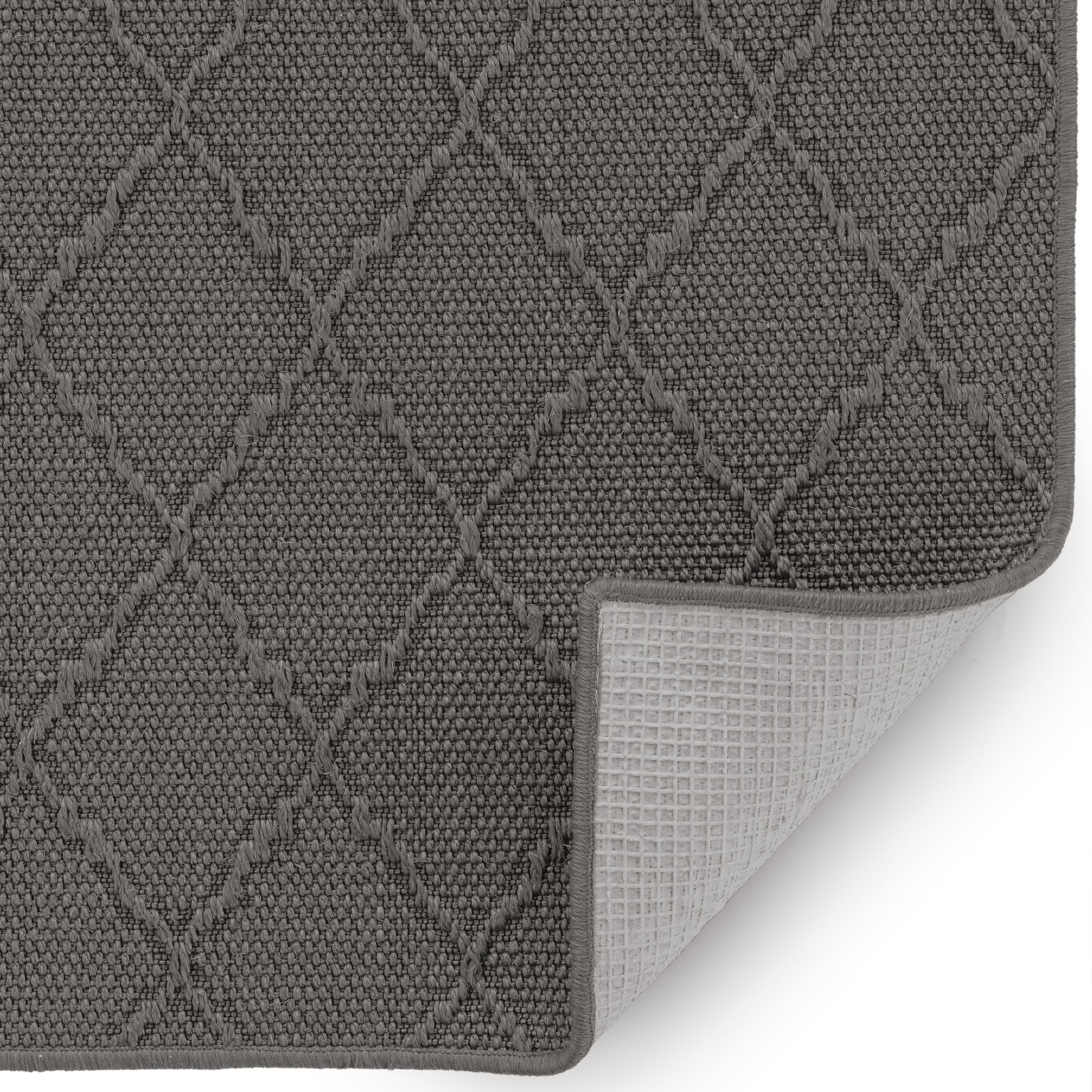 Hugo Graphite Machine Woven Rug Rectangle image